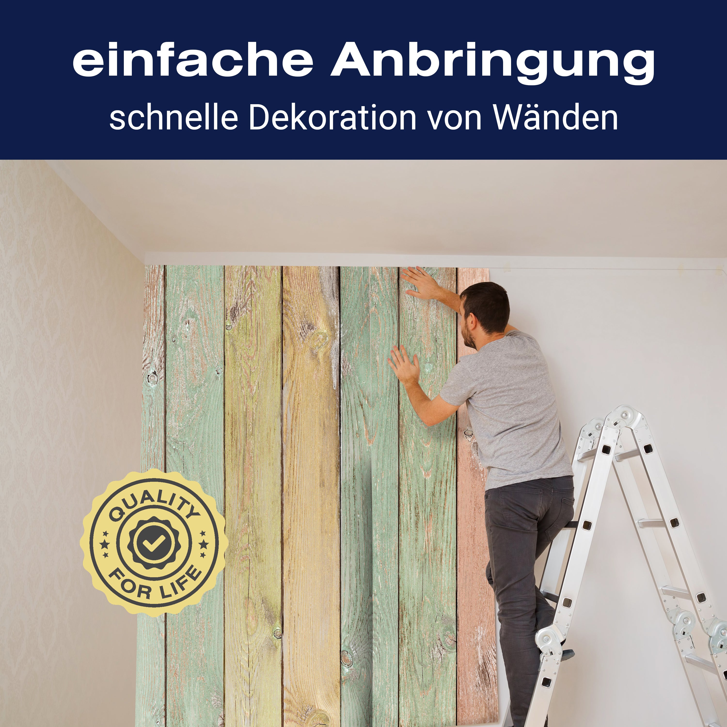 Fototapete Holz Wand pastell M6558 - Bild 3 Fototapete Holz Wand pastell M6558 - Bild 3