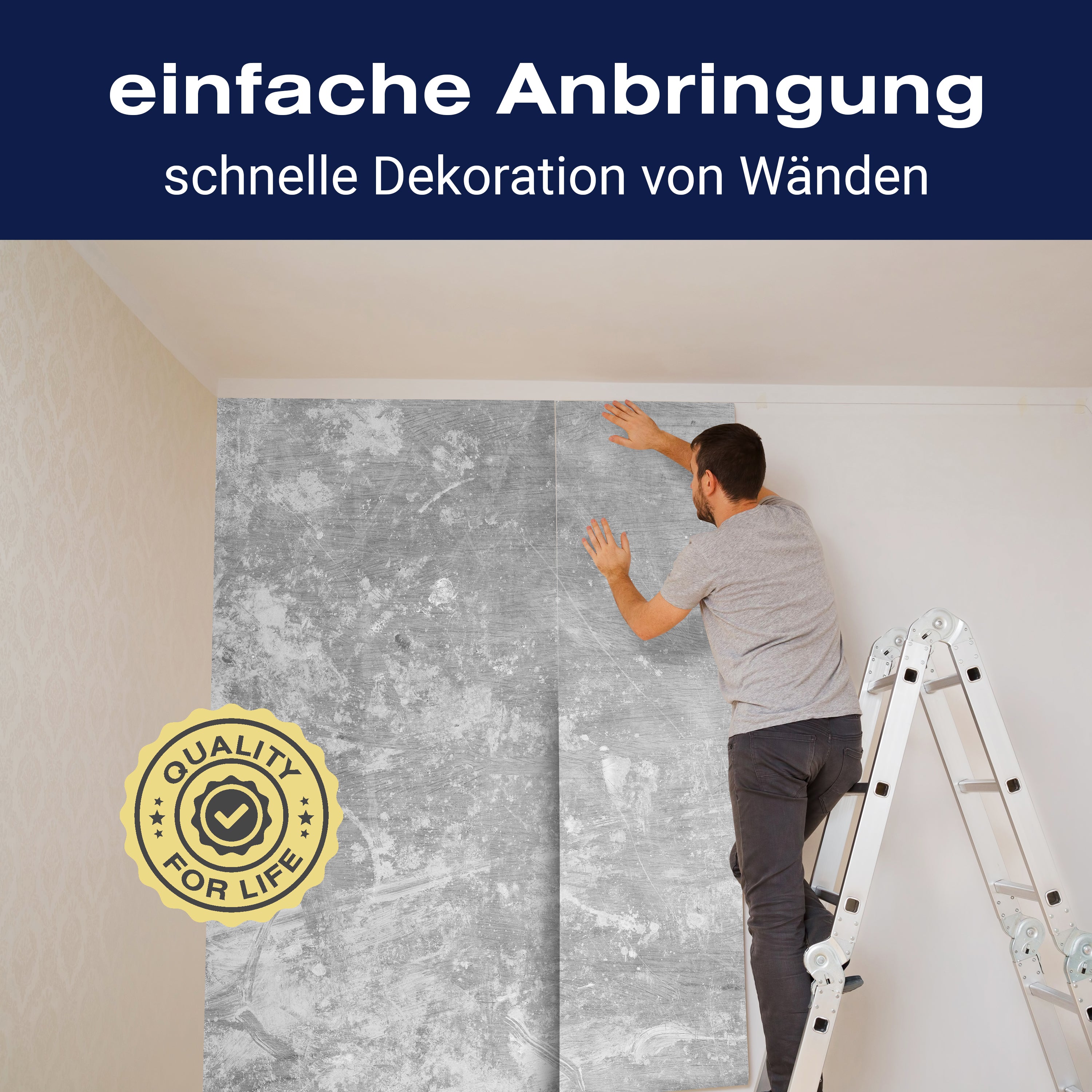 Fototapete Beton hellgrau Wand M6562 - Bild 3 Fototapete Beton hellgrau Wand M6562 - Bild 3