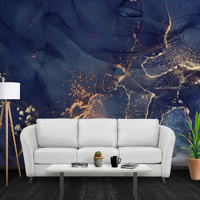 Fototapete Marmoroptik Wasserfarbe dunkelblau M6566 - Bild 1 Fototapete Marmoroptik Wasserfarbe dunkelblau M6566 - Bild 1