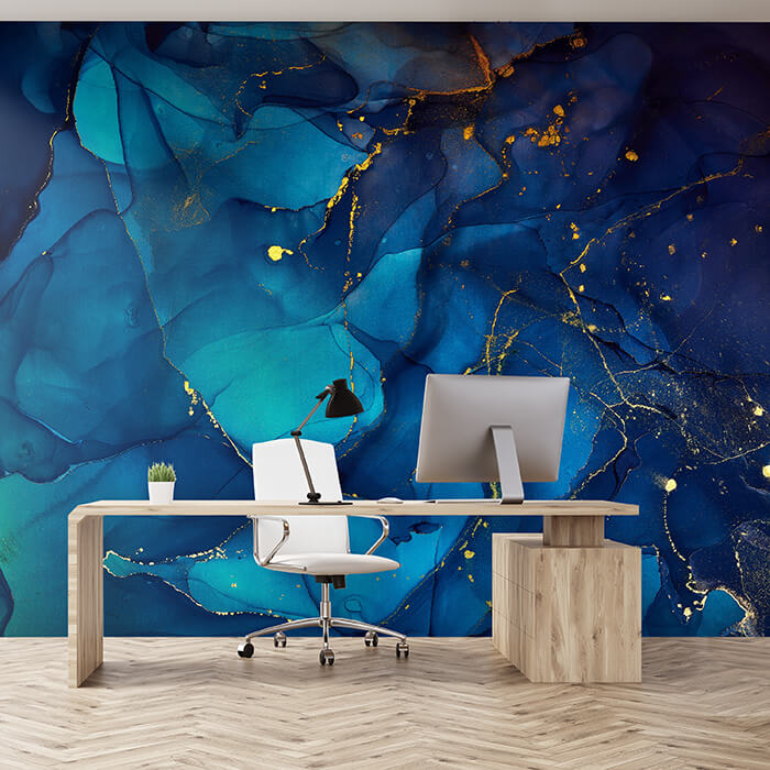 Fototapete Steinoptik blau Wasserfarben M6567 - Bild 1 Fototapete Steinoptik blau Wasserfarben M6567 - Bild 1