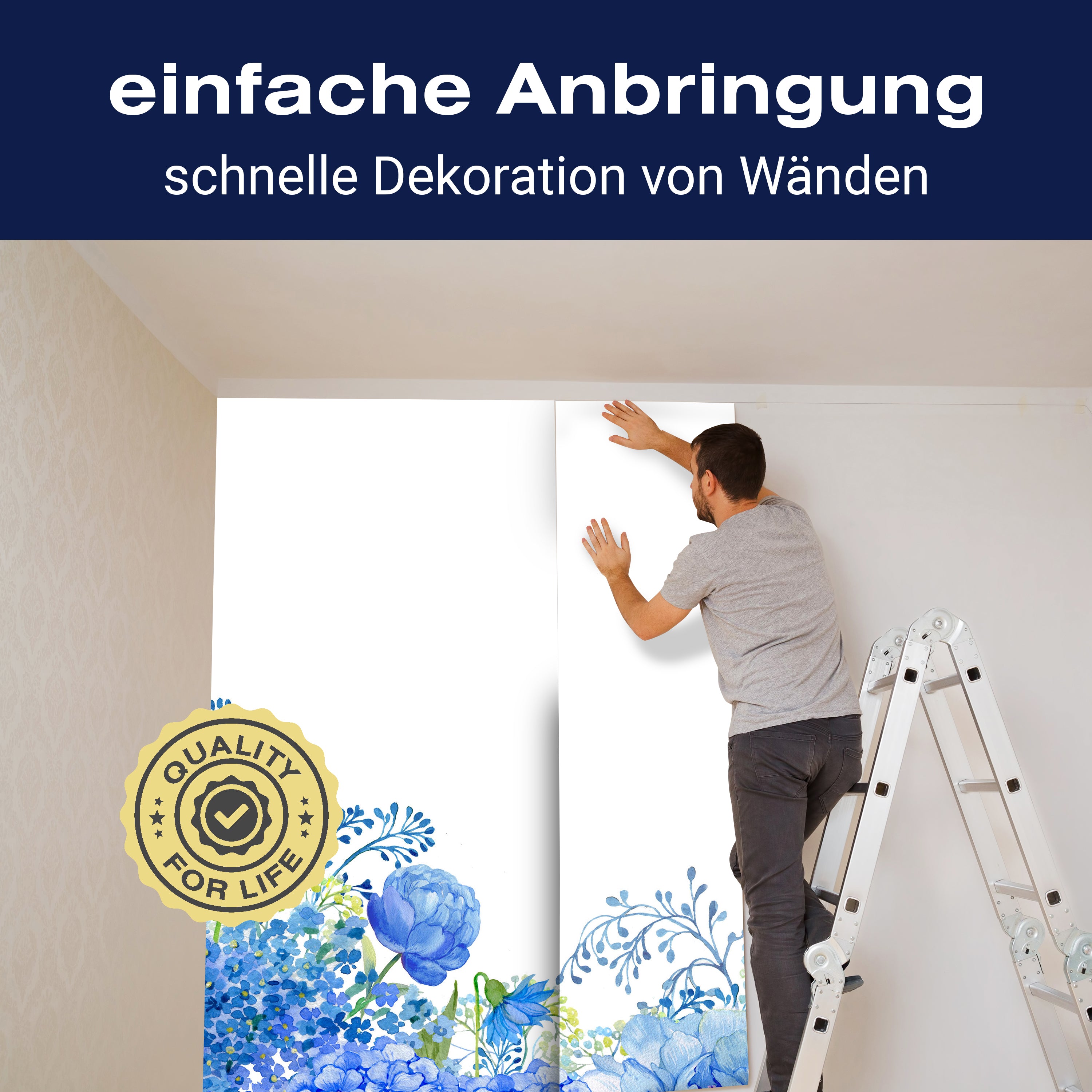 Fototapete Pfau Blumen Kunst Aquarell M6579 - Bild 3 Fototapete Pfau Blumen Kunst Aquarell M6579 - Bild 3