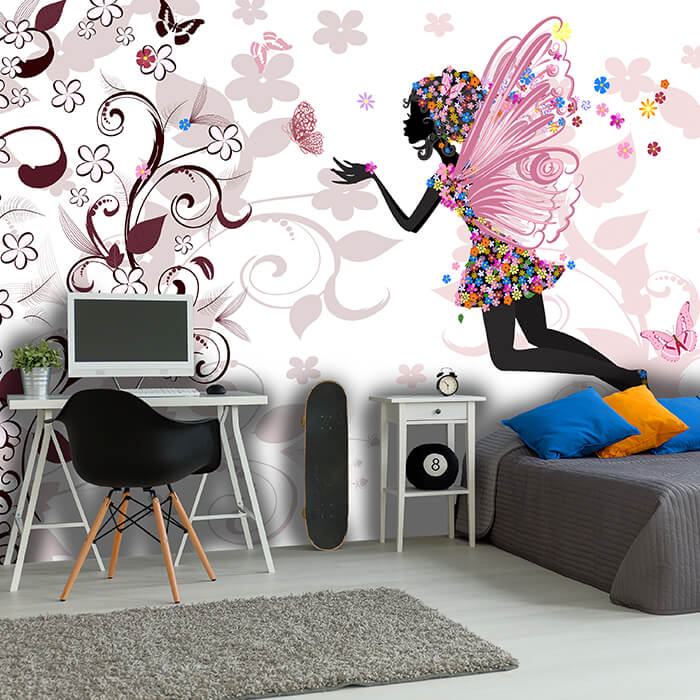 Fototapete Blumenfee Elfe Schmetterlinge M6592 - Bild 1 Fototapete Blumenfee Elfe Schmetterlinge M6592 - Bild 1