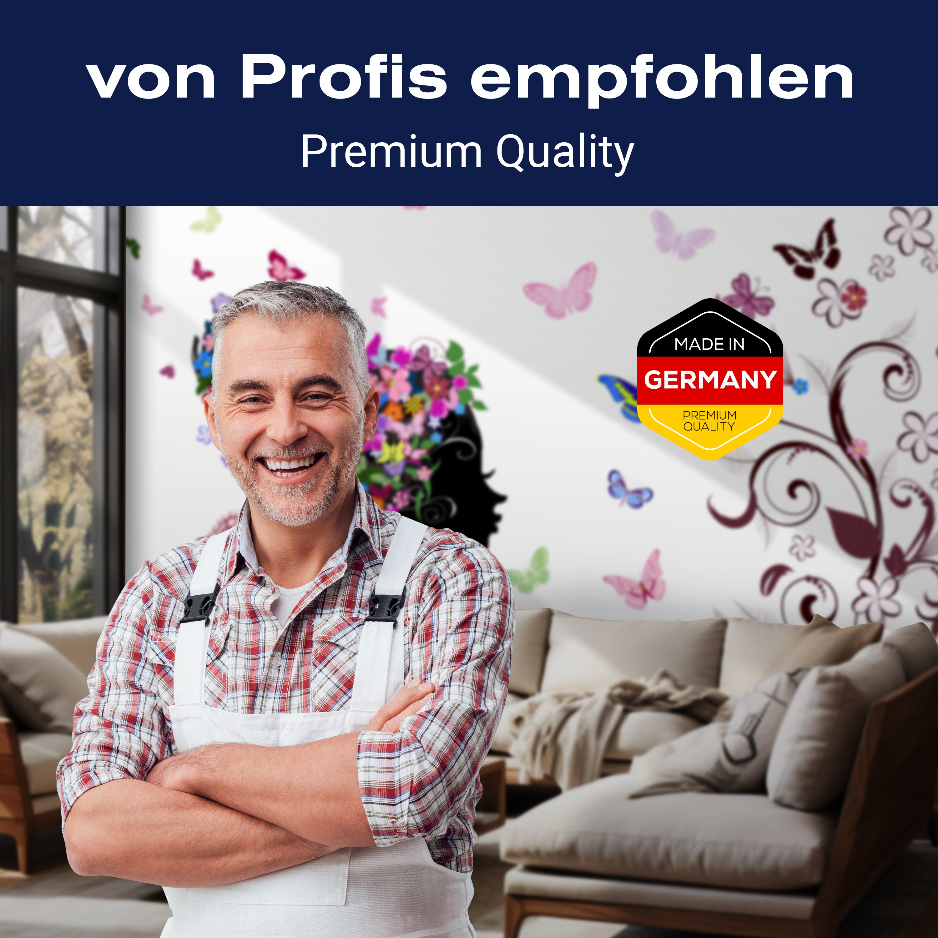 Fototapete Elfe Silhouette Blumen Schmetterlinge M6593 - Bild 5 Fototapete Elfe Silhouette Blumen Schmetterlinge M6593 - Bild 5