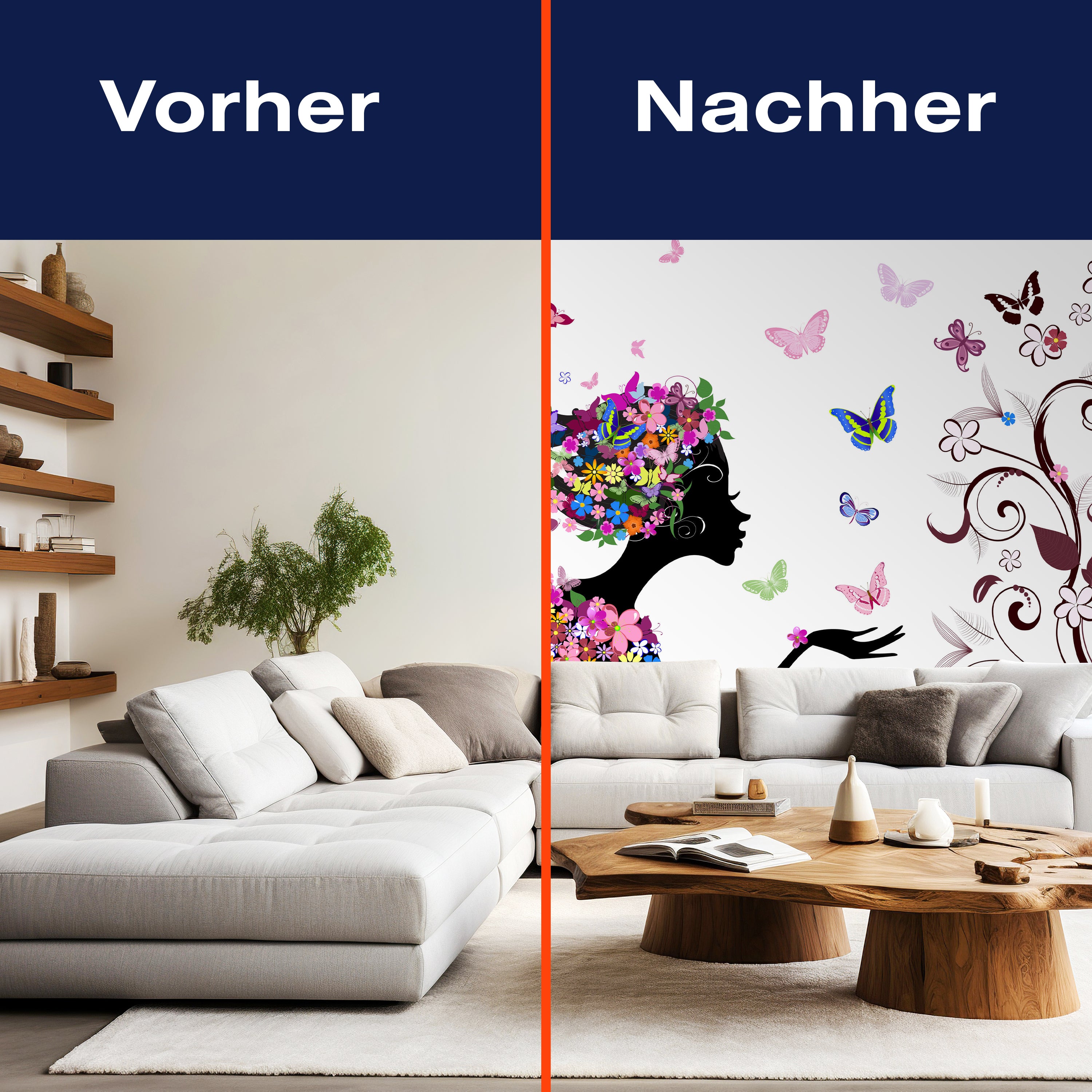 Fototapete Elfe Silhouette Blumen Schmetterlinge M6593 - Bild 9 Fototapete Elfe Silhouette Blumen Schmetterlinge M6593 - Bild 9