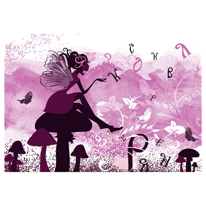 Fototapete Elfe Buchstaben Schmetterlinge M6596 - Bild 2 Fototapete Elfe Buchstaben Schmetterlinge M6596 - Bild 2