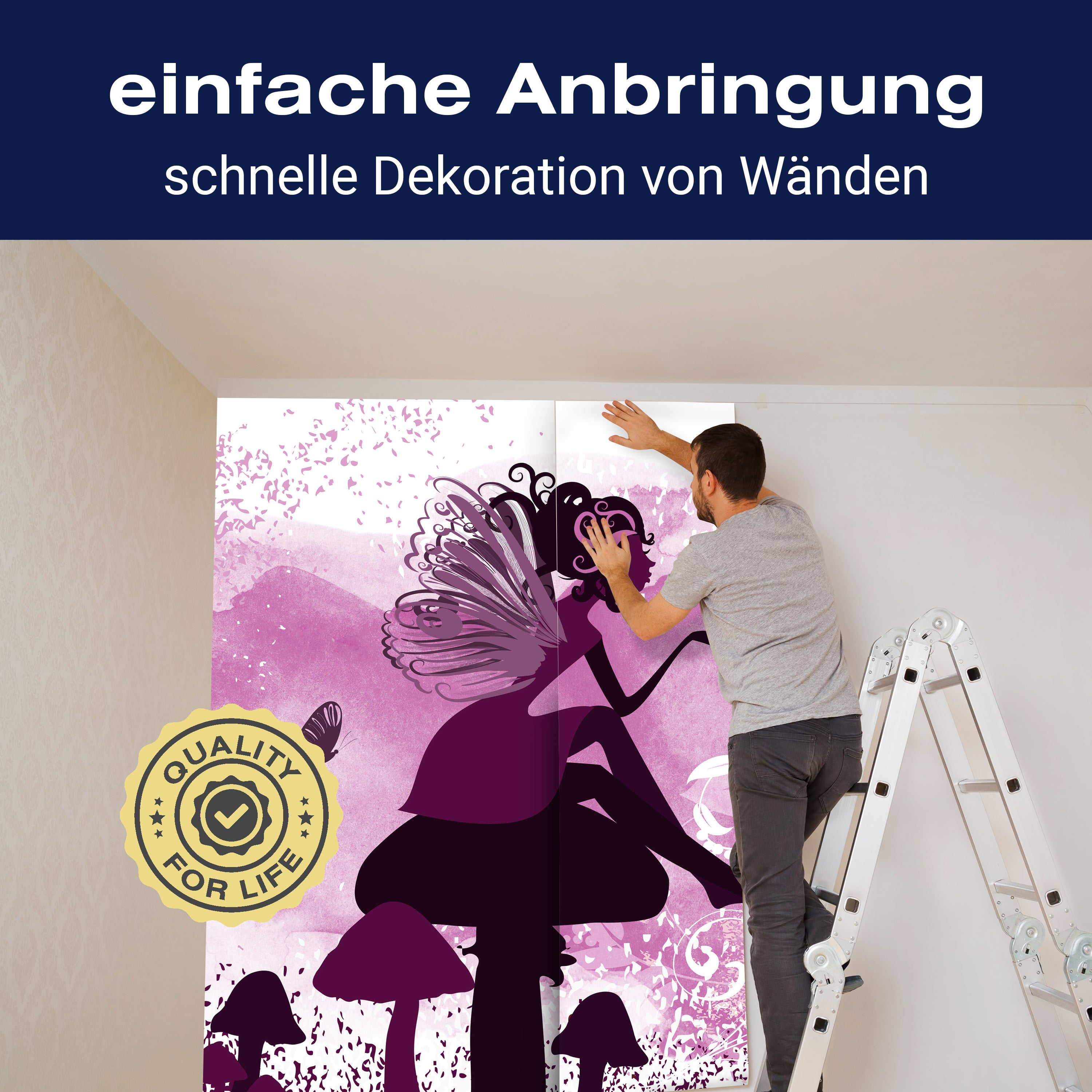 Fototapete Elfe Buchstaben Schmetterlinge M6596 - Bild 3 Fototapete Elfe Buchstaben Schmetterlinge M6596 - Bild 3