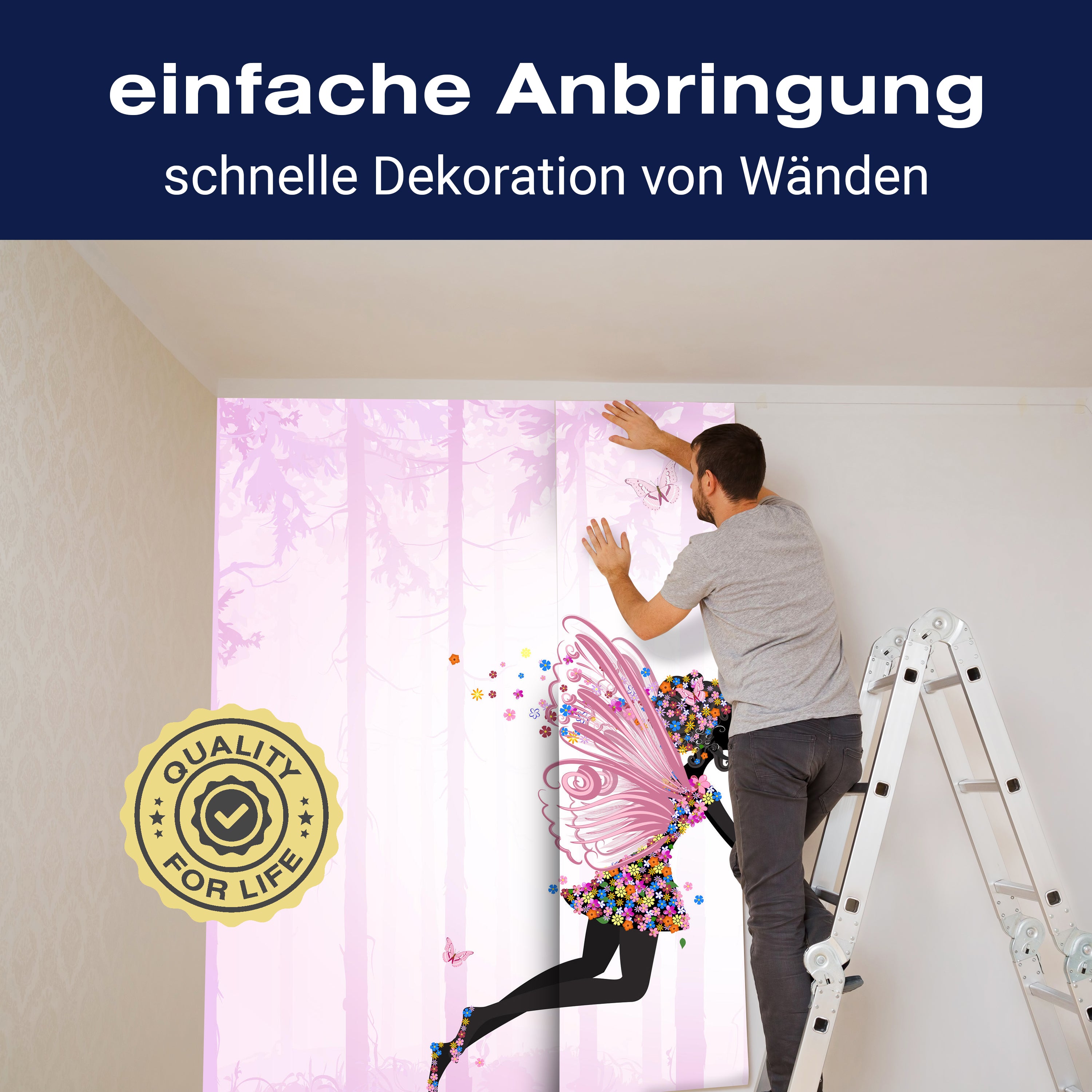 Fototapete Elfe Herz Wald rosa M6597 - Bild 3 Fototapete Elfe Herz Wald rosa M6597 - Bild 3