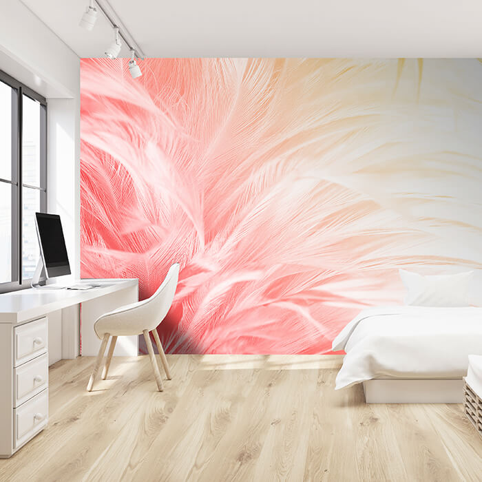 Fototapete Feder rosa gelb M6630 - Bild 1 Fototapete Feder rosa gelb M6630 - Bild 1
