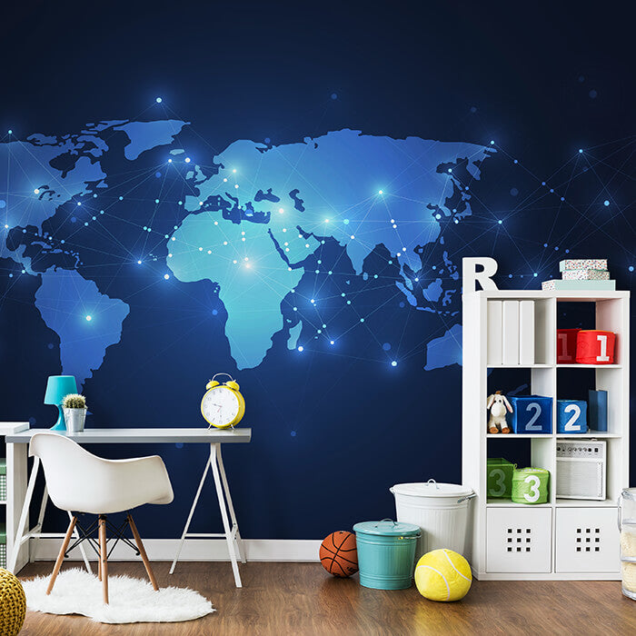 Fototapete blaue Weltkarte Atlas M6643 - Bild 1 Fototapete blaue Weltkarte Atlas M6643 - Bild 1