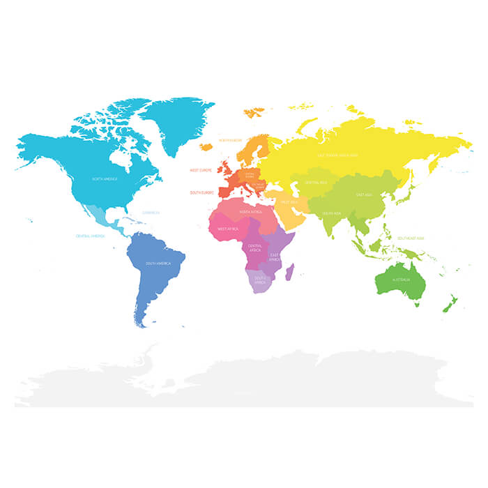 Fototapete bunte Weltkarte Atlas M6650 - Bild 2 Fototapete bunte Weltkarte Atlas M6650 - Bild 2