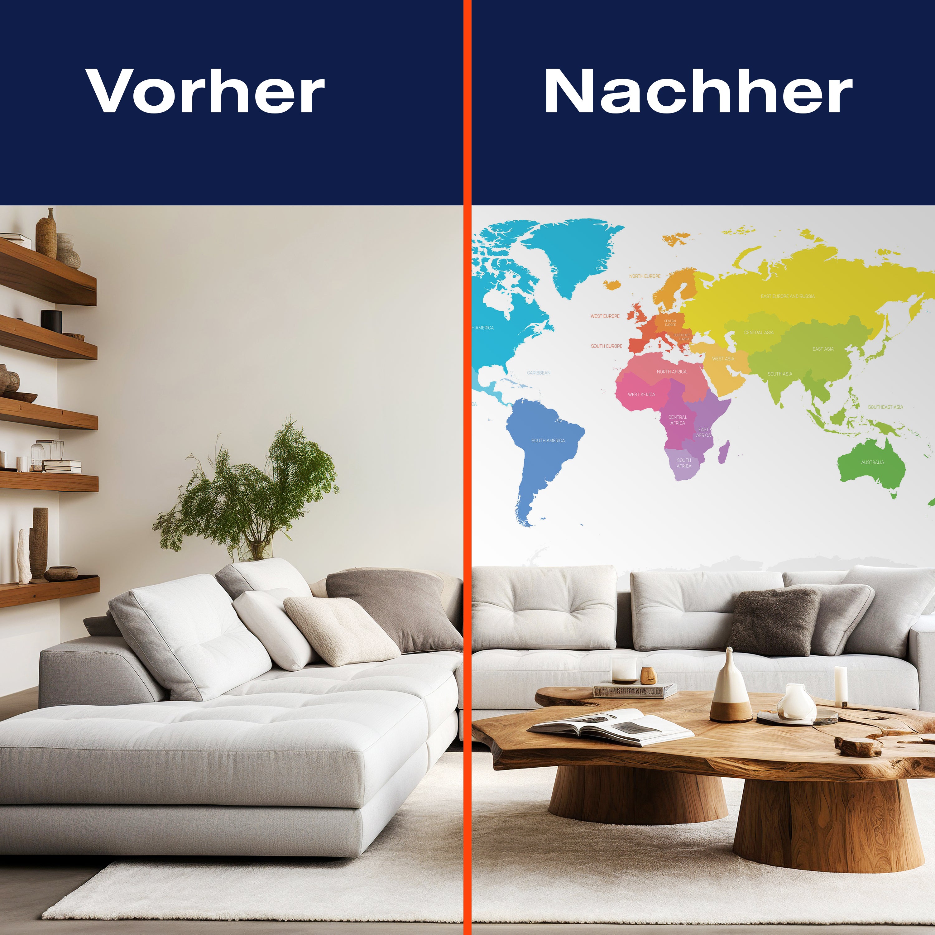 Fototapete bunte Weltkarte Atlas M6650 - Bild 9 Fototapete bunte Weltkarte Atlas M6650 - Bild 9