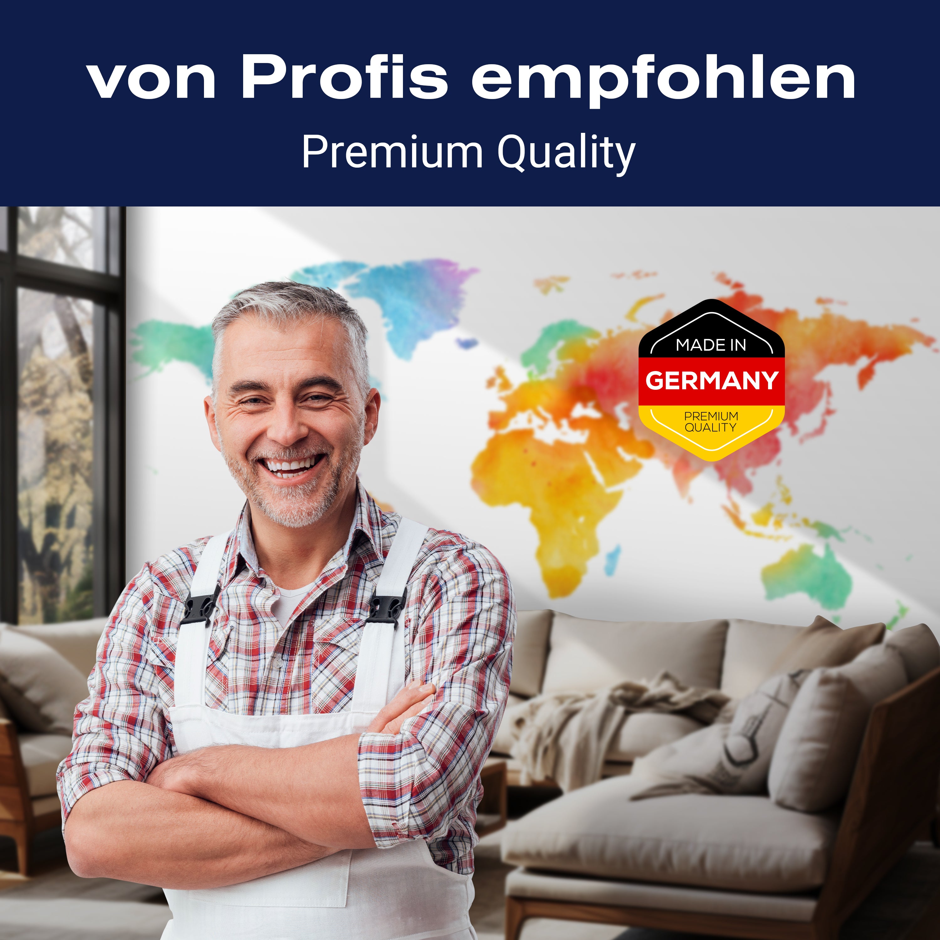 Fototapete bunte Weltkarte Wasserfarben M6652 - Bild 5 Fototapete bunte Weltkarte Wasserfarben M6652 - Bild 5