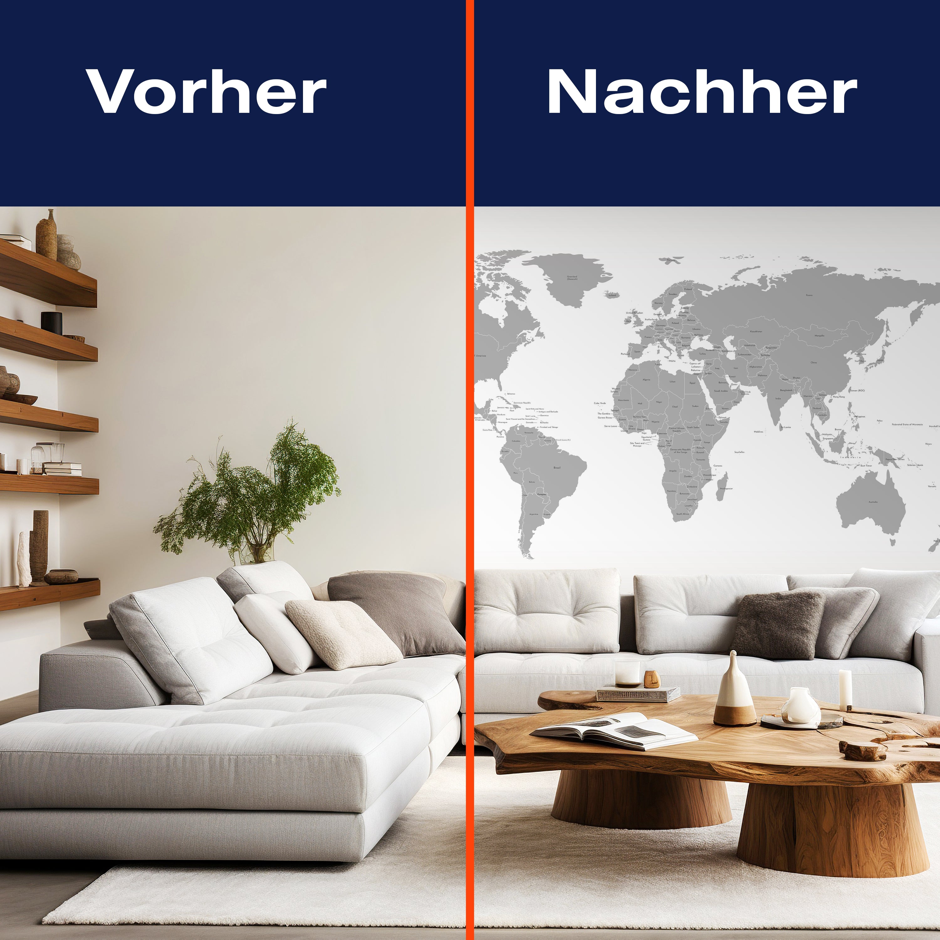 Fototapete Weltkarte grau Atlas M6654 - Bild 9 Fototapete Weltkarte grau Atlas M6654 - Bild 9