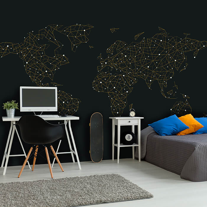 Fototapete Weltkarte Globus Netz M6655 - Bild 1 Fototapete Weltkarte Globus Netz M6655 - Bild 1