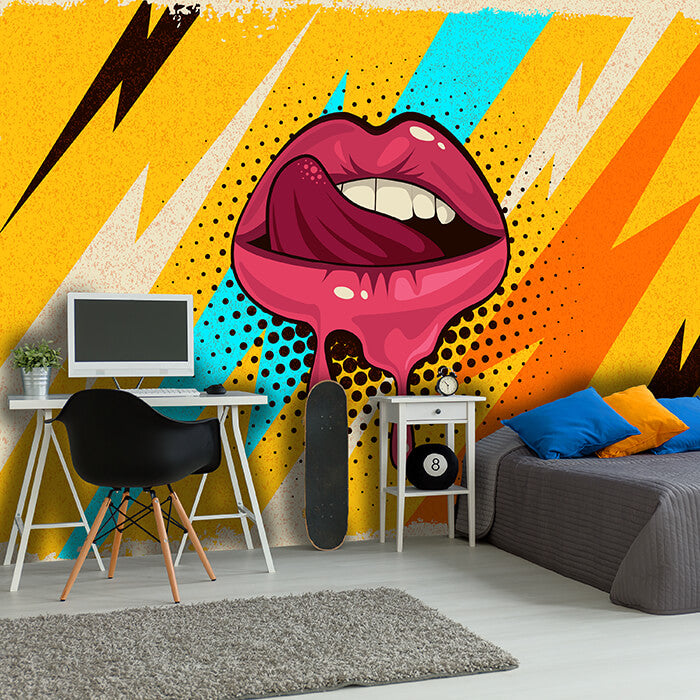 Fototapete Pop Art Bild Mund M6684 - Bild 1 Fototapete Pop Art Bild Mund M6684 - Bild 1