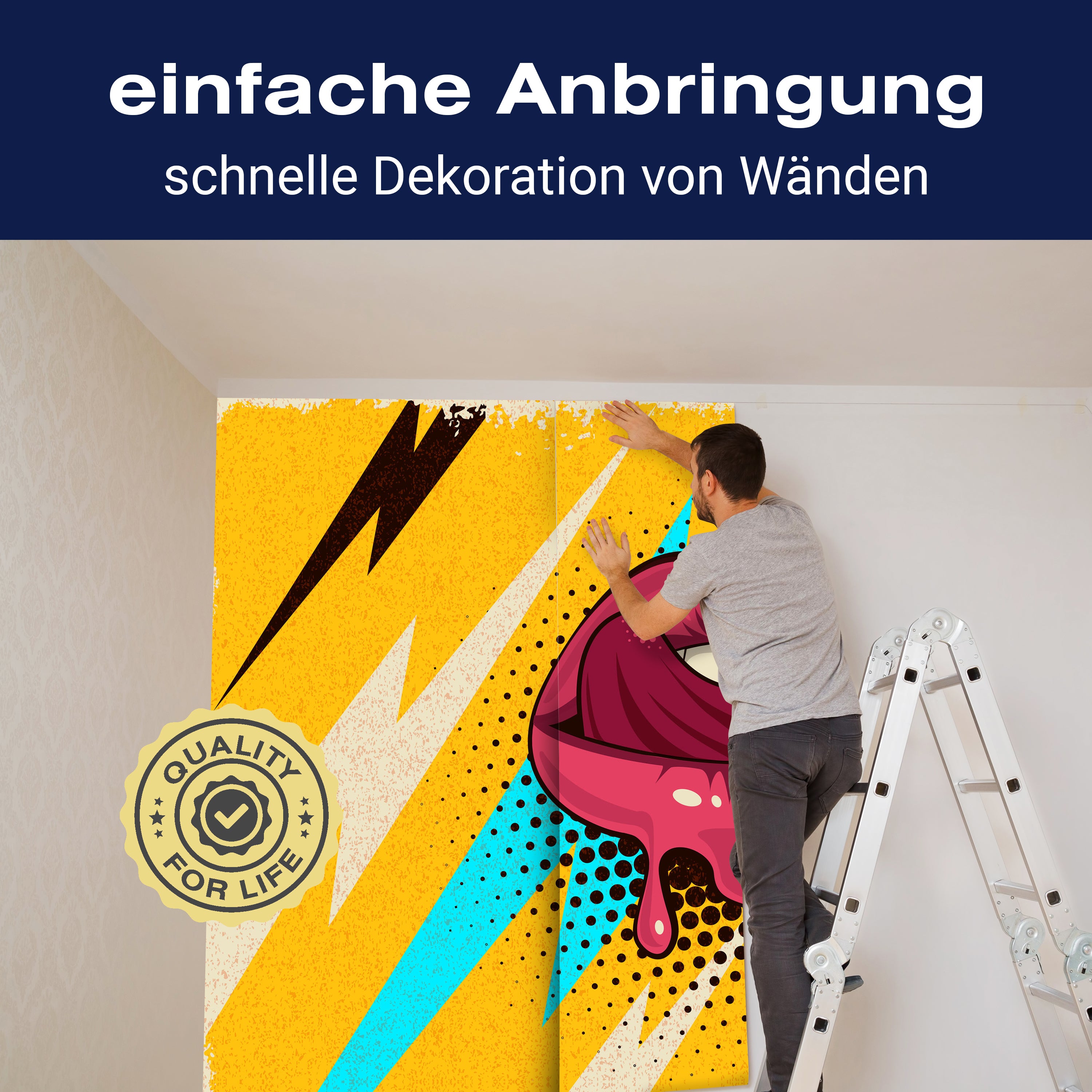 Fototapete Pop Art Bild Mund M6684 - Bild 3 Fototapete Pop Art Bild Mund M6684 - Bild 3