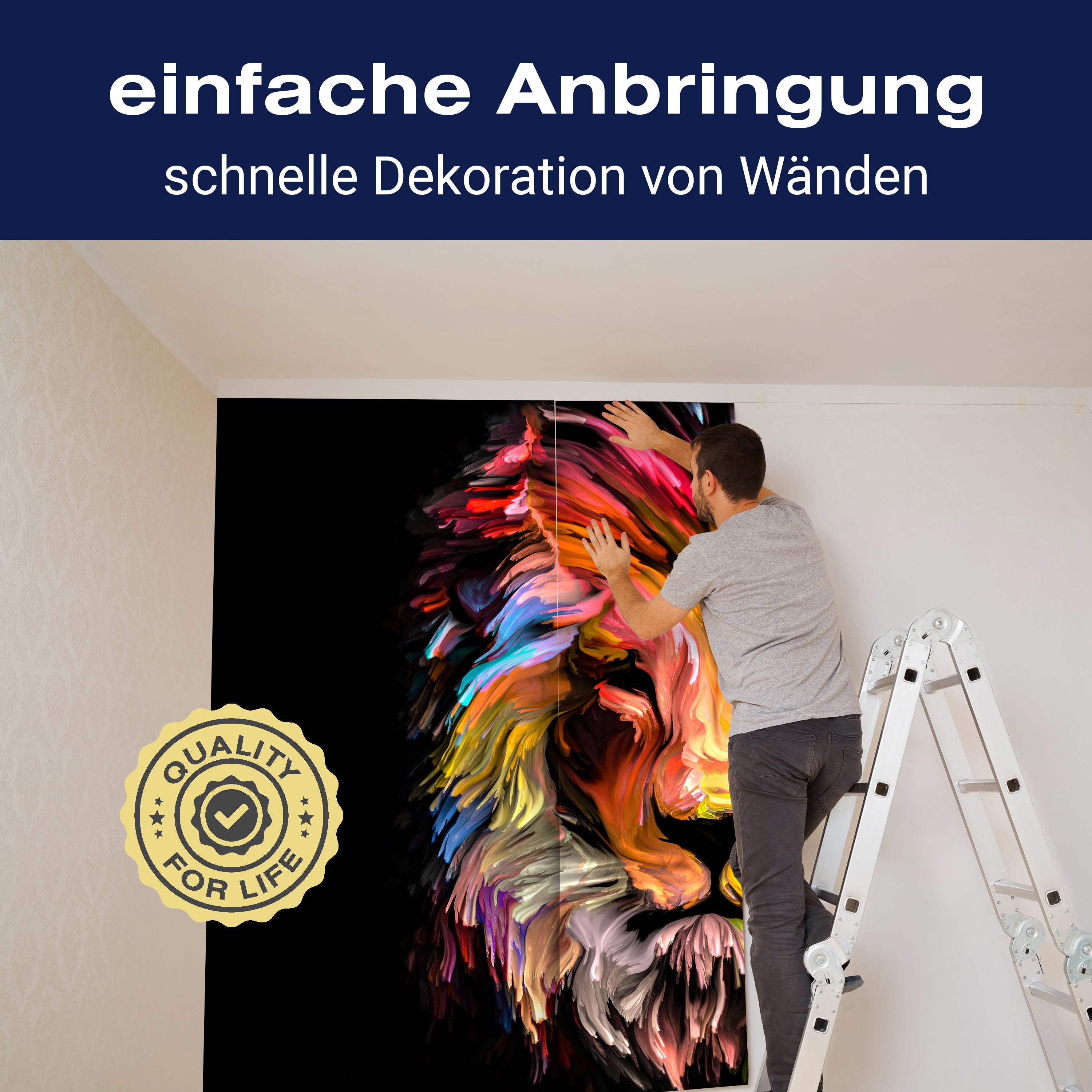 Fototapete bunter Löwe Kunst M6686 - Bild 3 Fototapete bunter Löwe Kunst M6686 - Bild 3