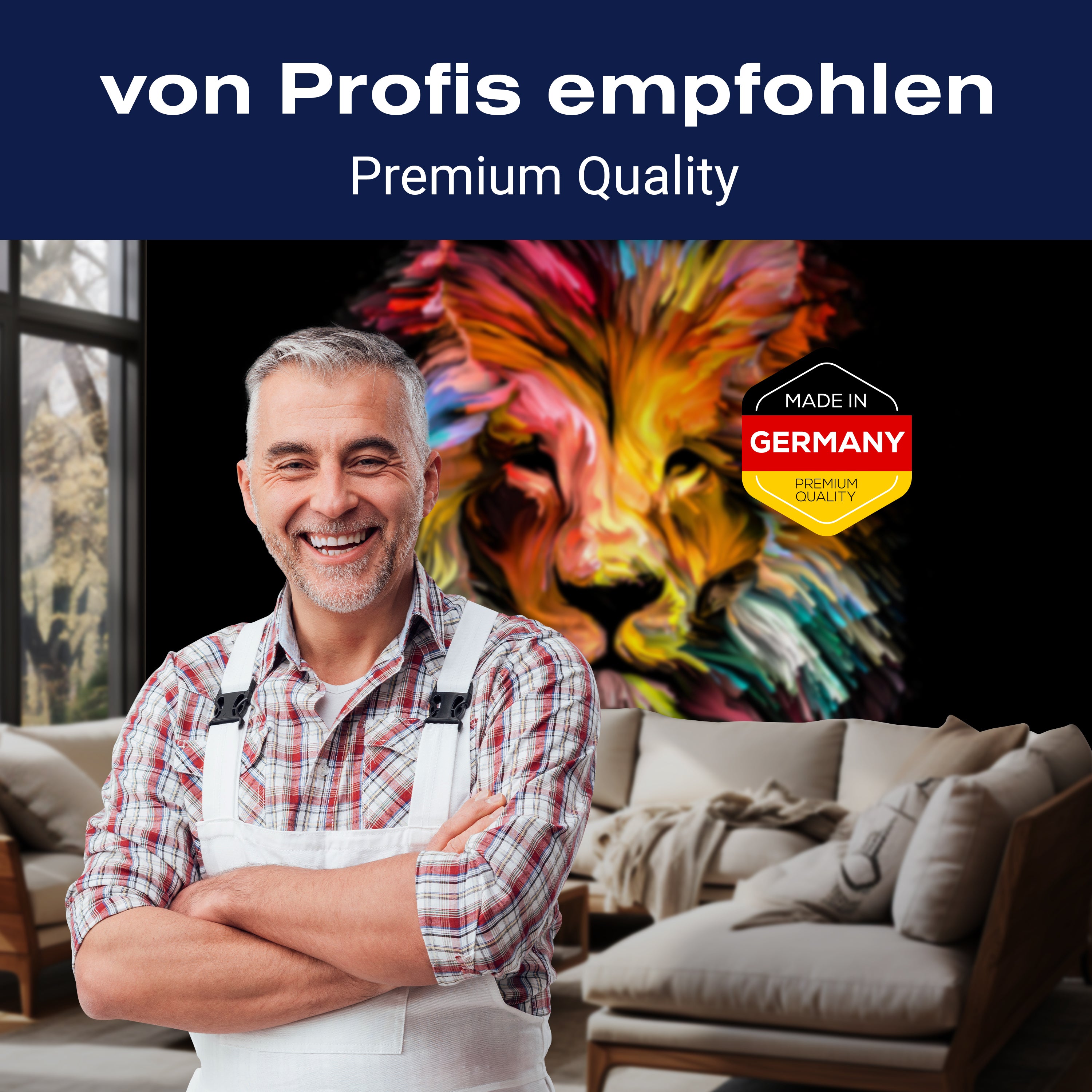 Fototapete bunter Löwe Kunst M6686 - Bild 5 Fototapete bunter Löwe Kunst M6686 - Bild 5