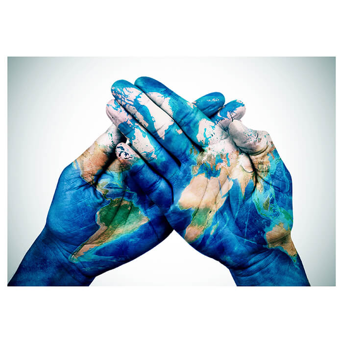 Fototapete Hände Erde Weltkarte M6687 - Bild 2 Fototapete Hände Erde Weltkarte M6687 - Bild 2