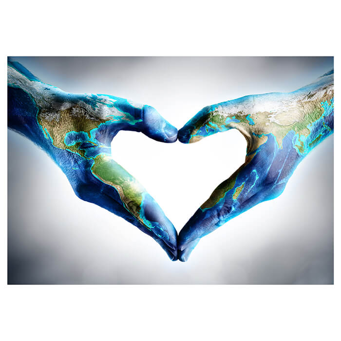 Fototapete Hände Weltkarte Herz M6688 - Bild 2 Fototapete Hände Weltkarte Herz M6688 - Bild 2