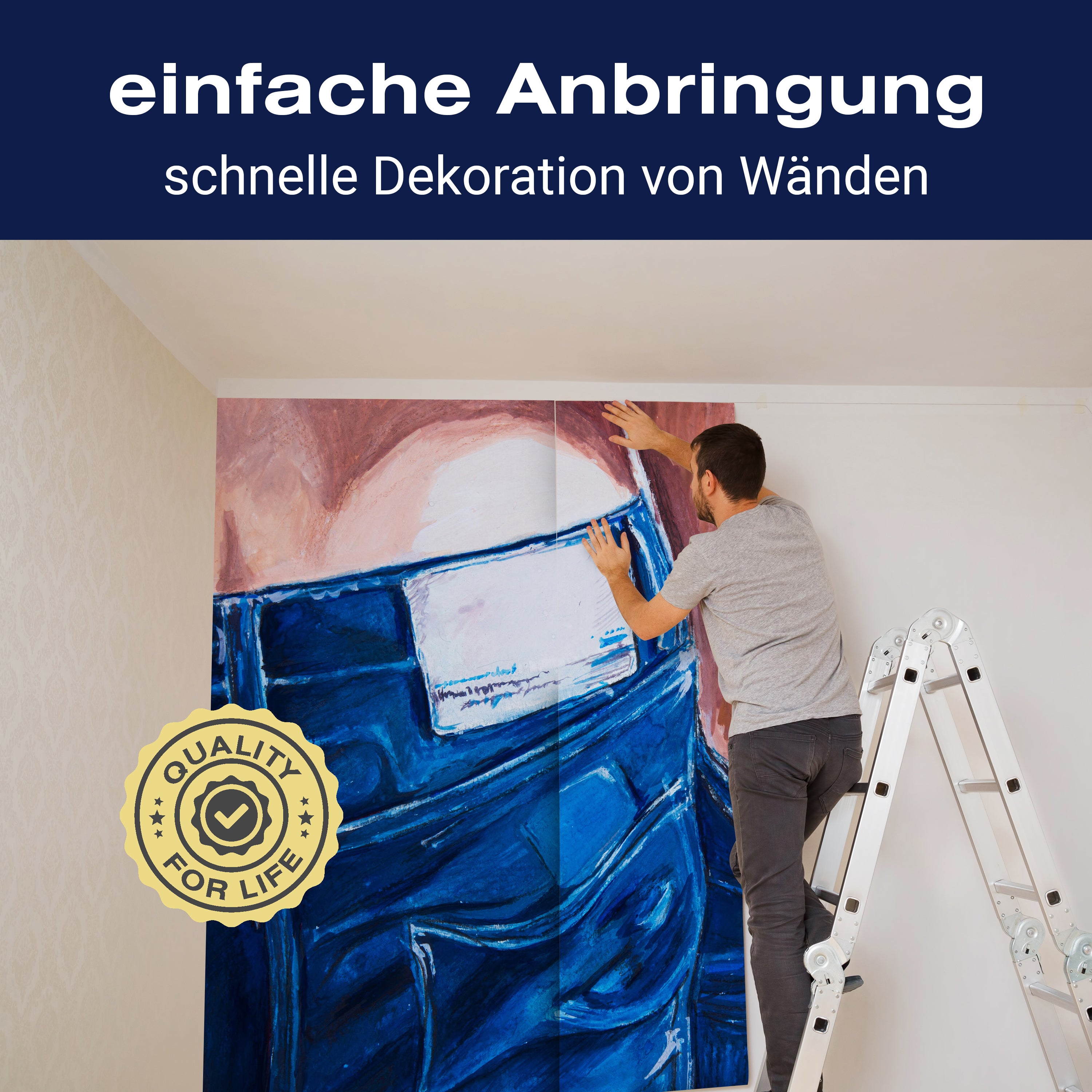 Fototapete Gemälde Kunst Pärchen M6690 - Bild 3 Fototapete Gemälde Kunst Pärchen M6690 - Bild 3