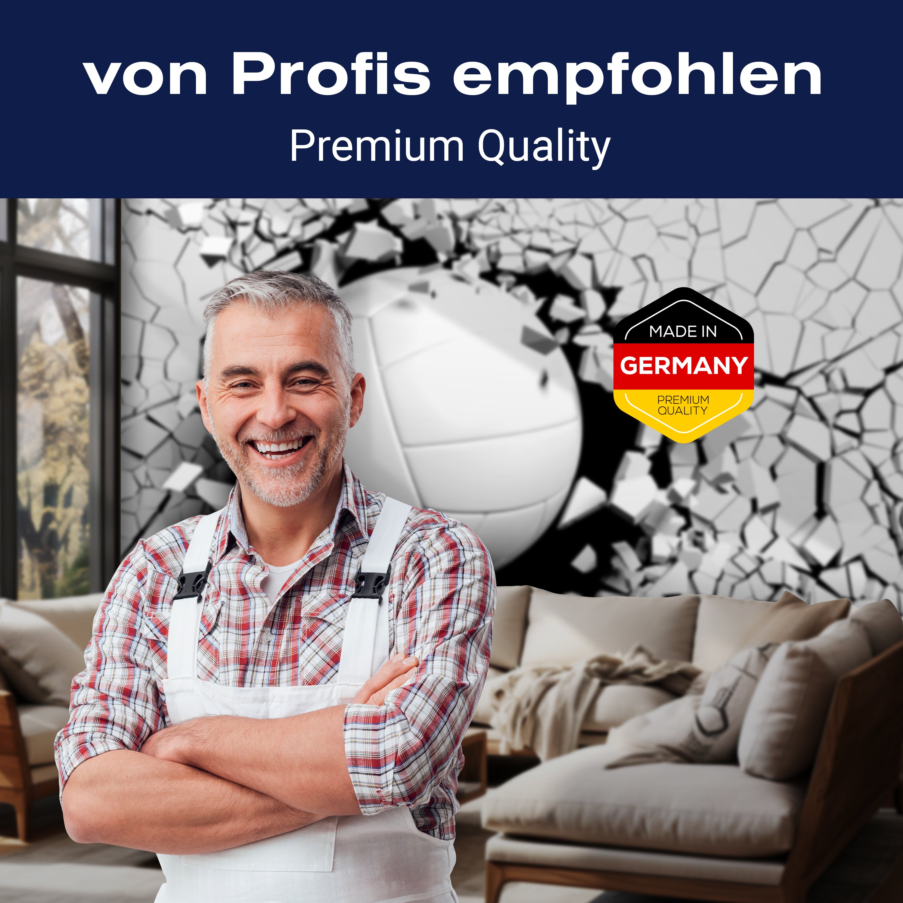 Fototapete 3D Optik Ball Wanddurchbruch M6700 - Bild 5 Fototapete 3D Optik Ball Wanddurchbruch M6700 - Bild 5