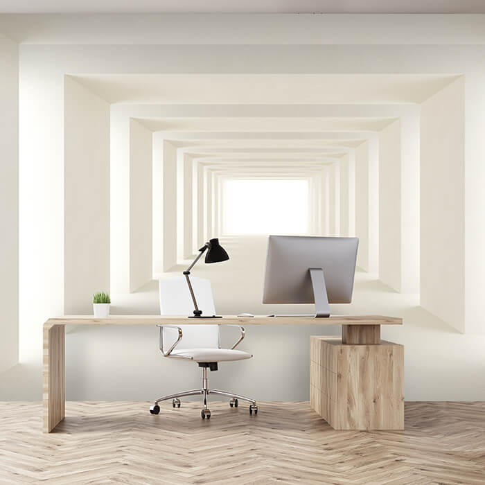 Fototapete weißer Tunnel 3D Optik M6701 - Bild 1 Fototapete weißer Tunnel 3D Optik M6701 - Bild 1