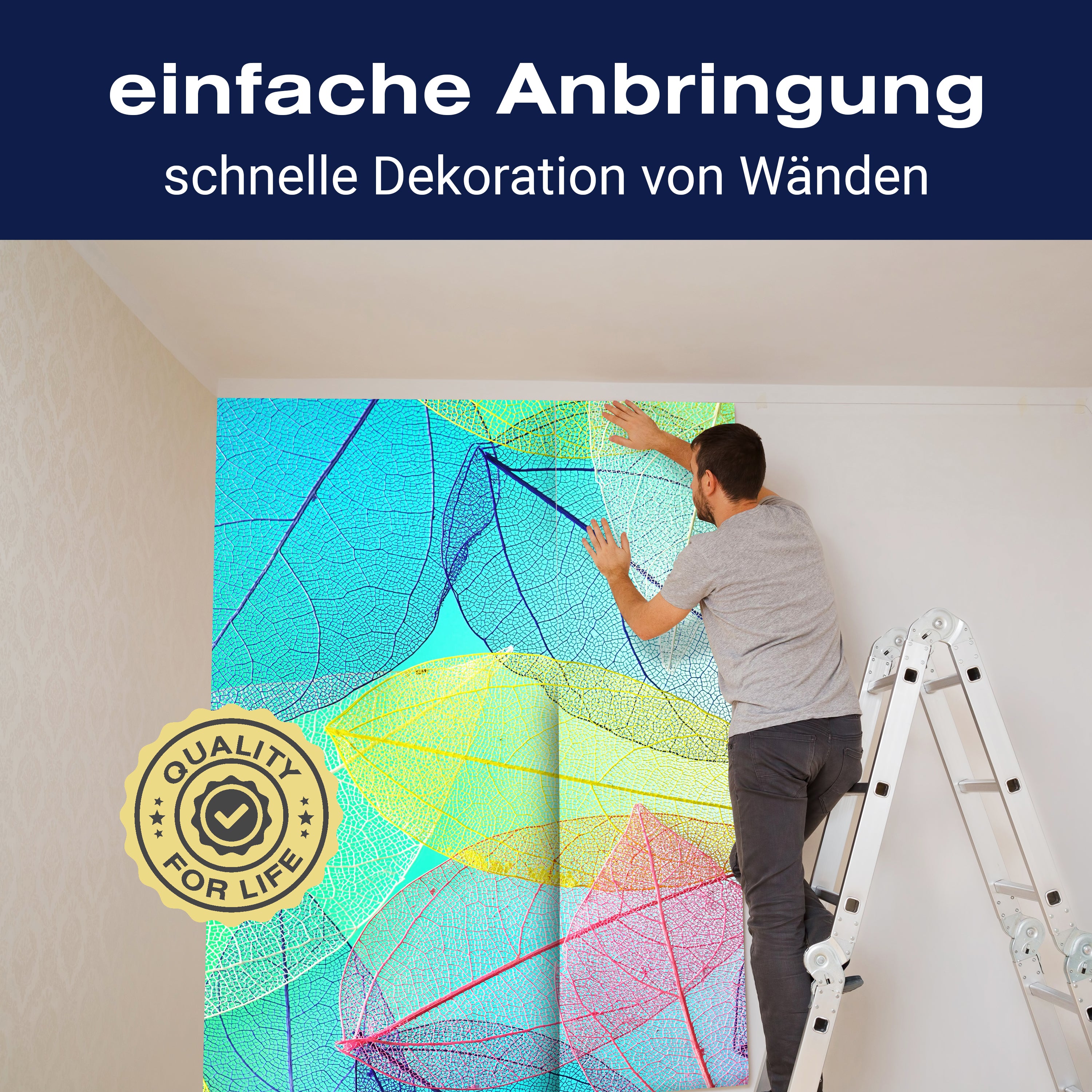 Fototapete transparente Blätter bunt M6702 - Bild 3 Fototapete transparente Blätter bunt M6702 - Bild 3