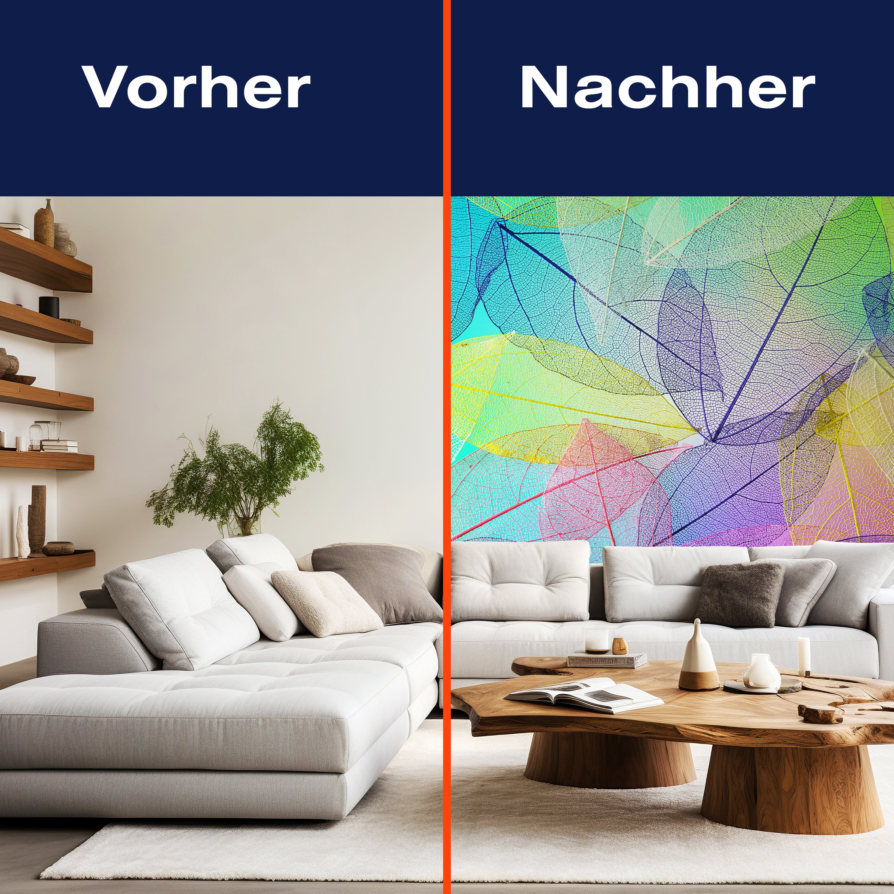 Fototapete transparente Blätter bunt M6702 - Bild 9 Fototapete transparente Blätter bunt M6702 - Bild 9