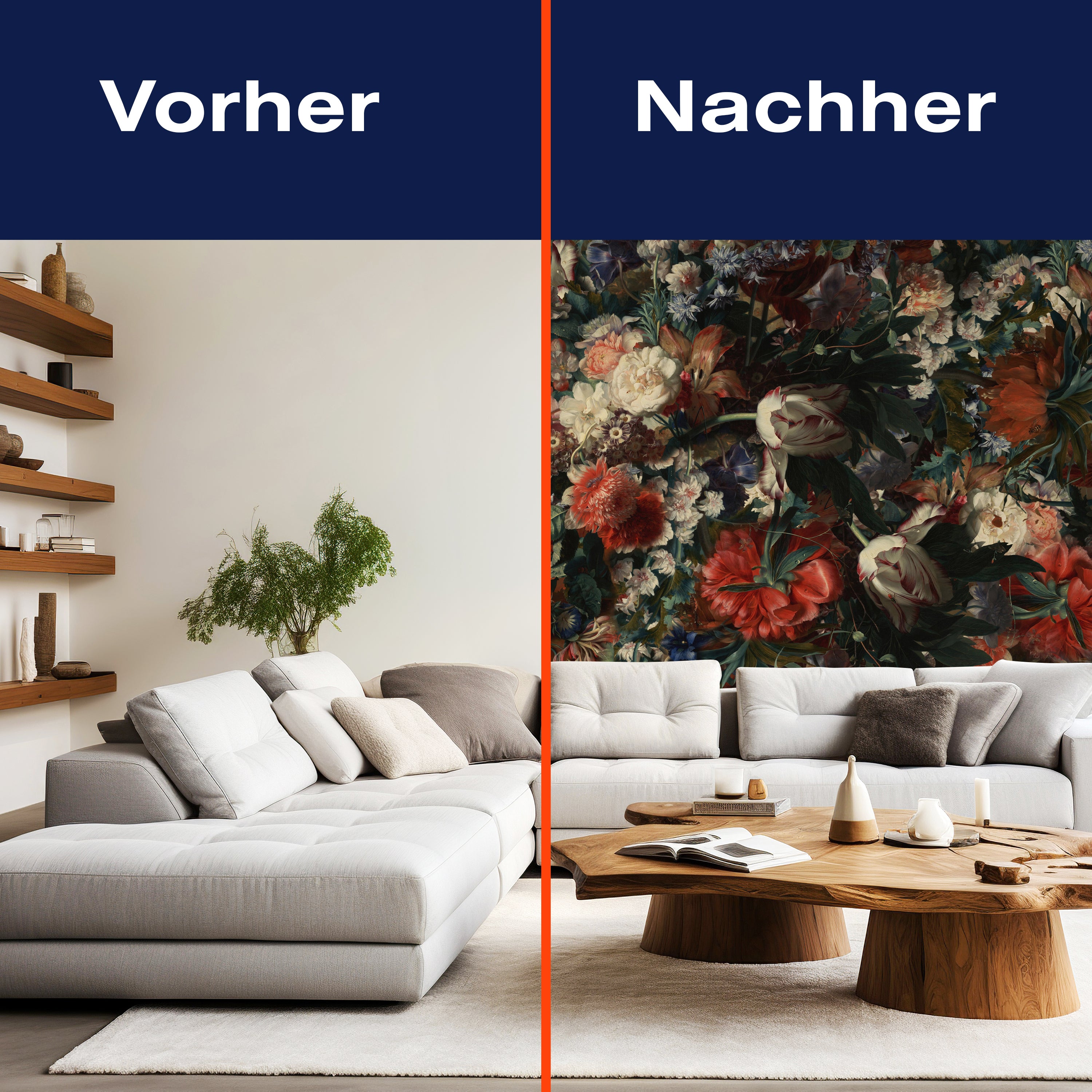 Fototapete Vintage Blüten bunt M6718 - Bild 9 Fototapete Vintage Blüten bunt M6718 - Bild 9