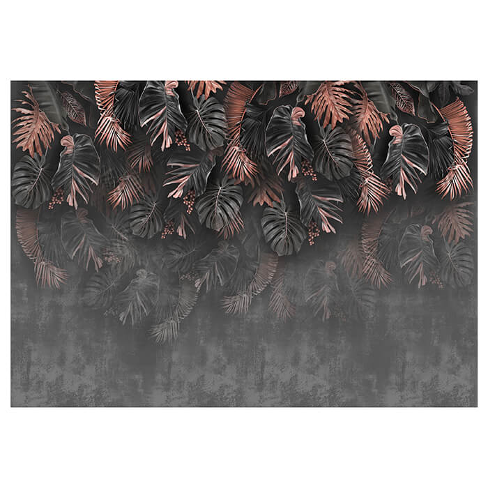 Fototapete Vintage Blätter grau M6721 - Bild 2 Fototapete Vintage Blätter grau M6721 - Bild 2