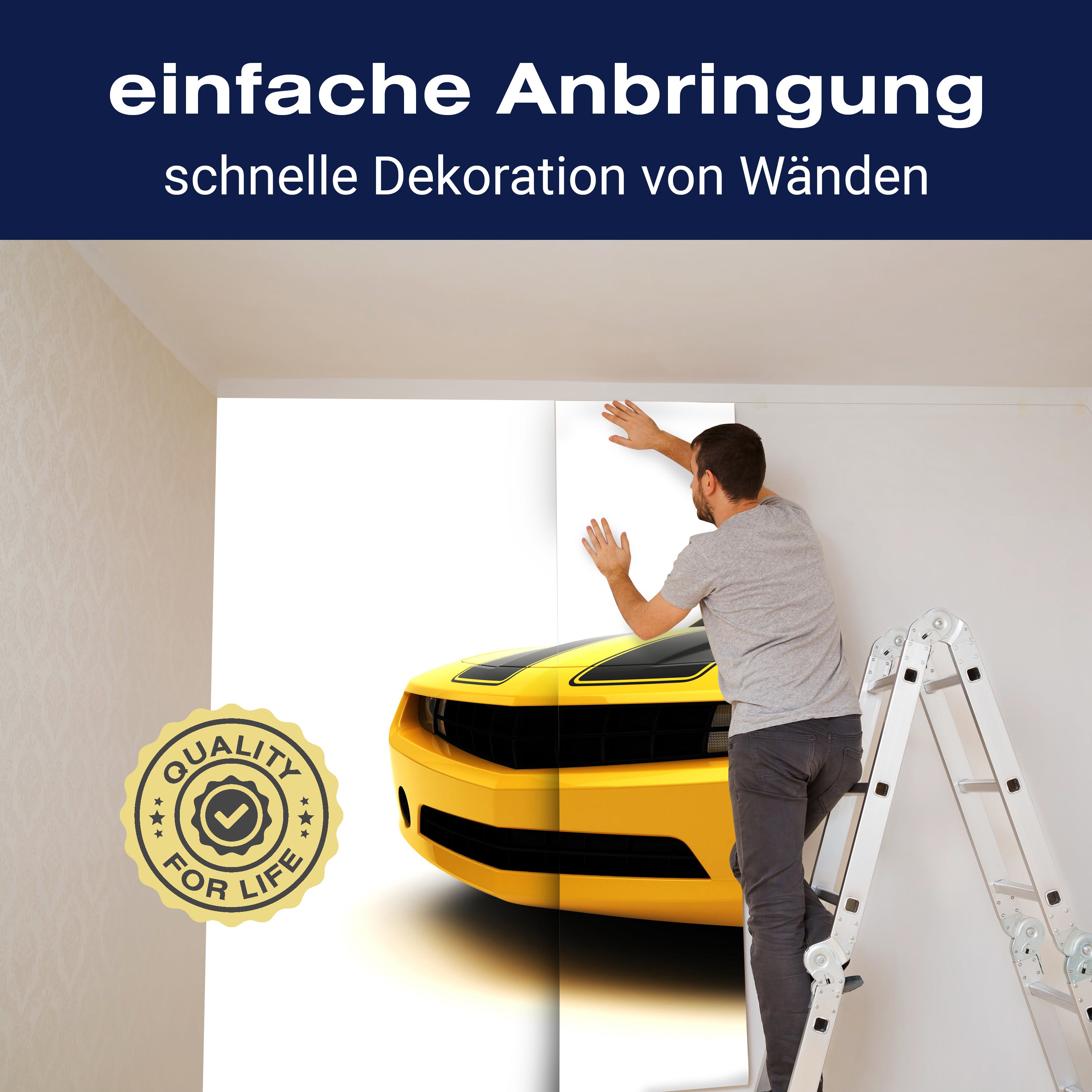 Fototapete Auto gelb schwarz M6726 - Bild 3 Fototapete Auto gelb schwarz M6726 - Bild 3