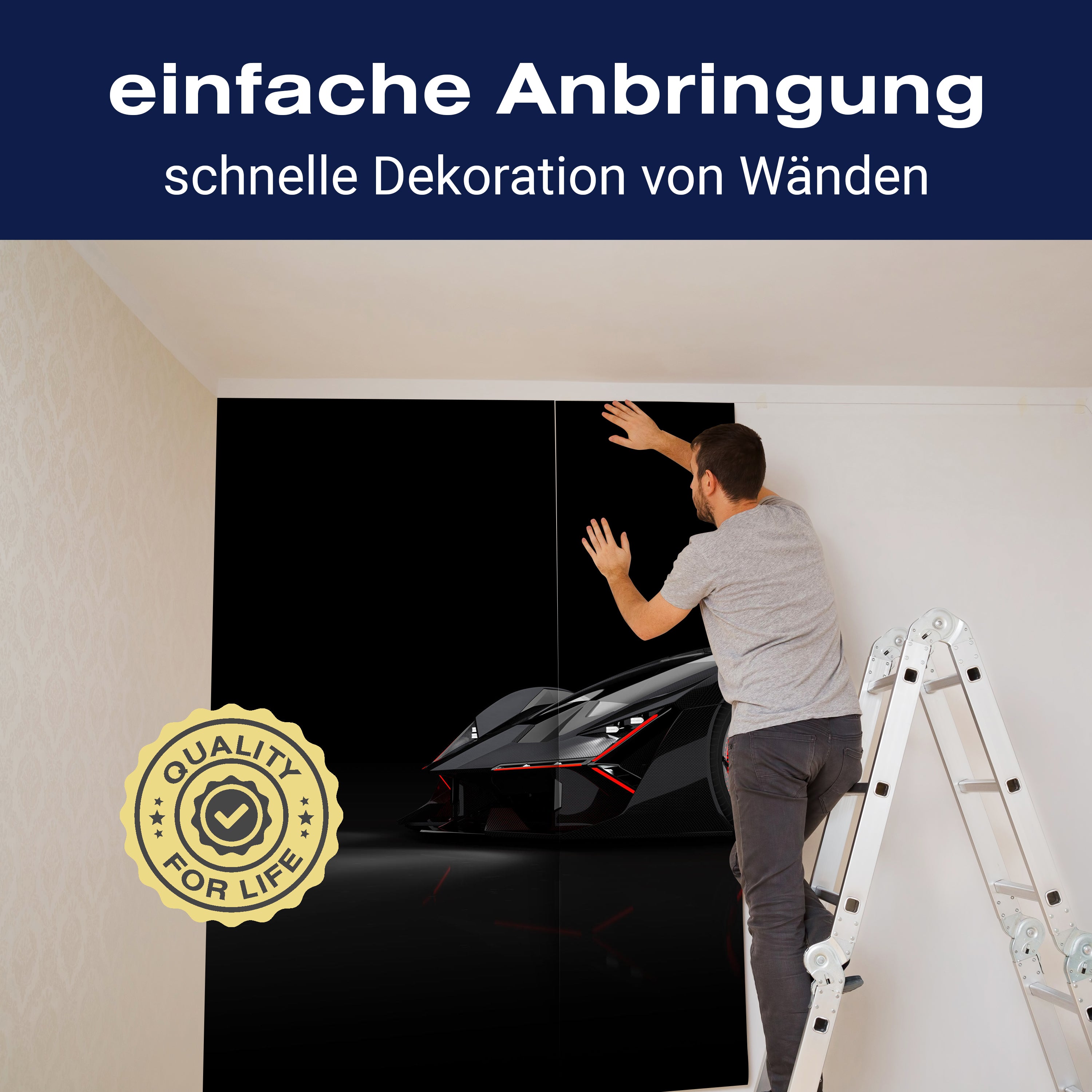 Fototapete schwarzer Sportwagen Auto M6731 - Bild 3 Fototapete schwarzer Sportwagen Auto M6731 - Bild 3