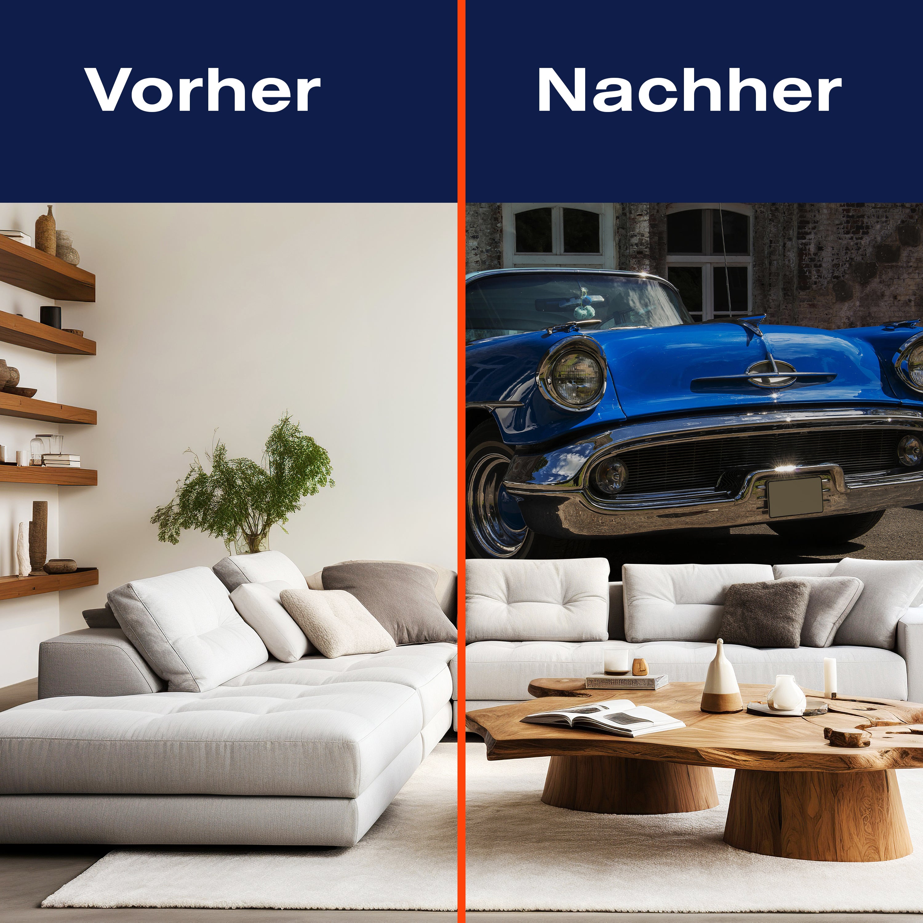 Fototapete blauer Oldtimer Auto M6733 - Bild 9 Fototapete blauer Oldtimer Auto M6733 - Bild 9