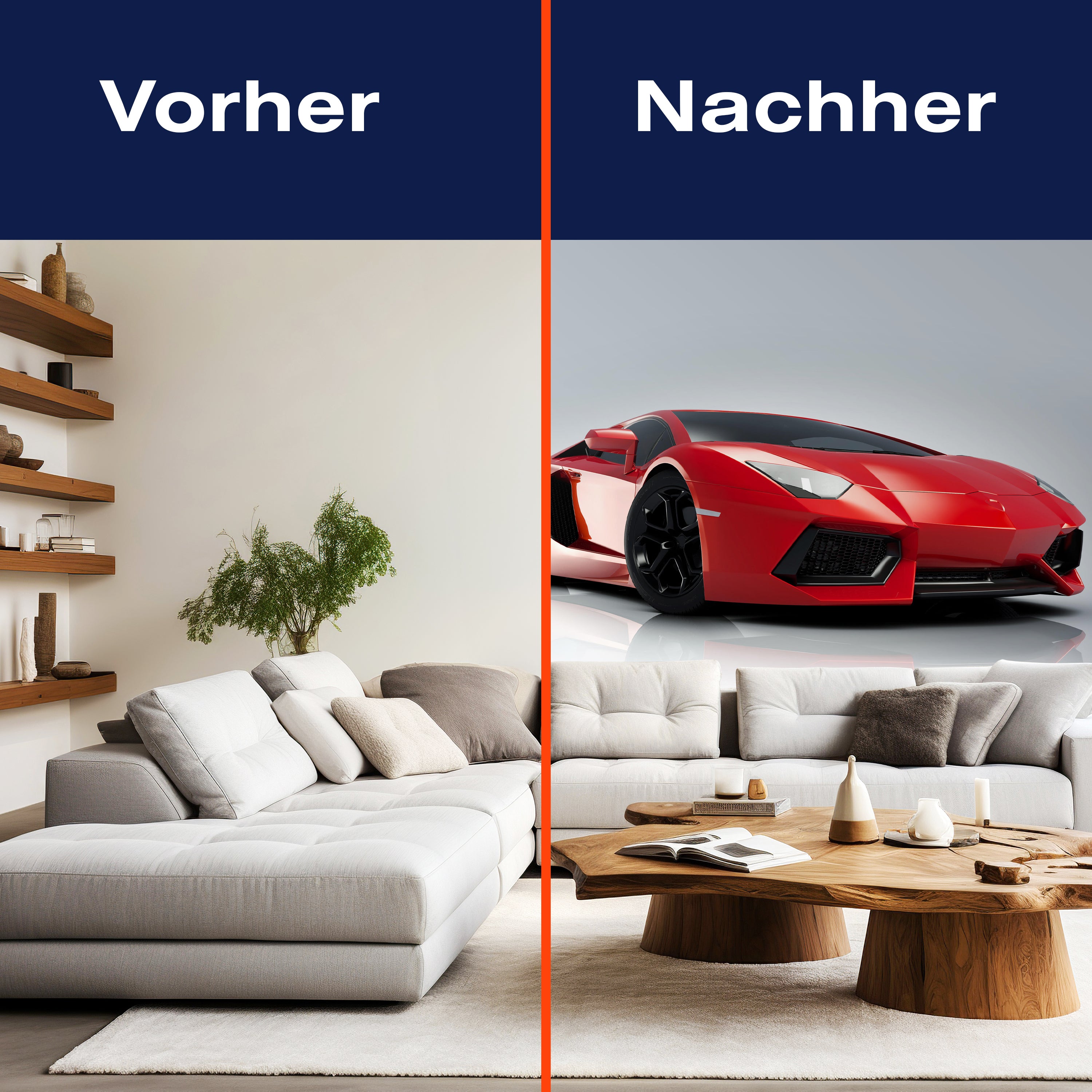 Fototapete roter Sportwagen Auto M6734 - Bild 9 Fototapete roter Sportwagen Auto M6734 - Bild 9