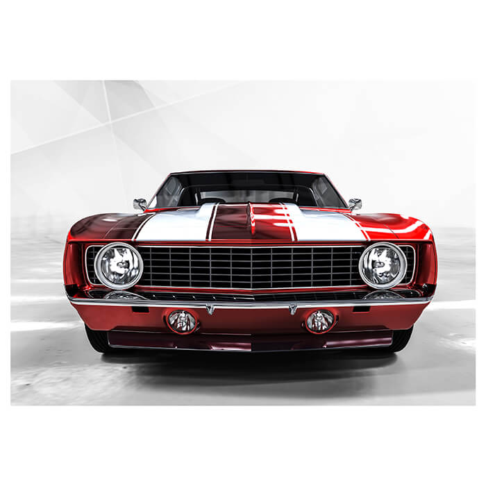 Fototapete Auto rot weiß M6735 - Bild 2 Fototapete Auto rot weiß M6735 - Bild 2