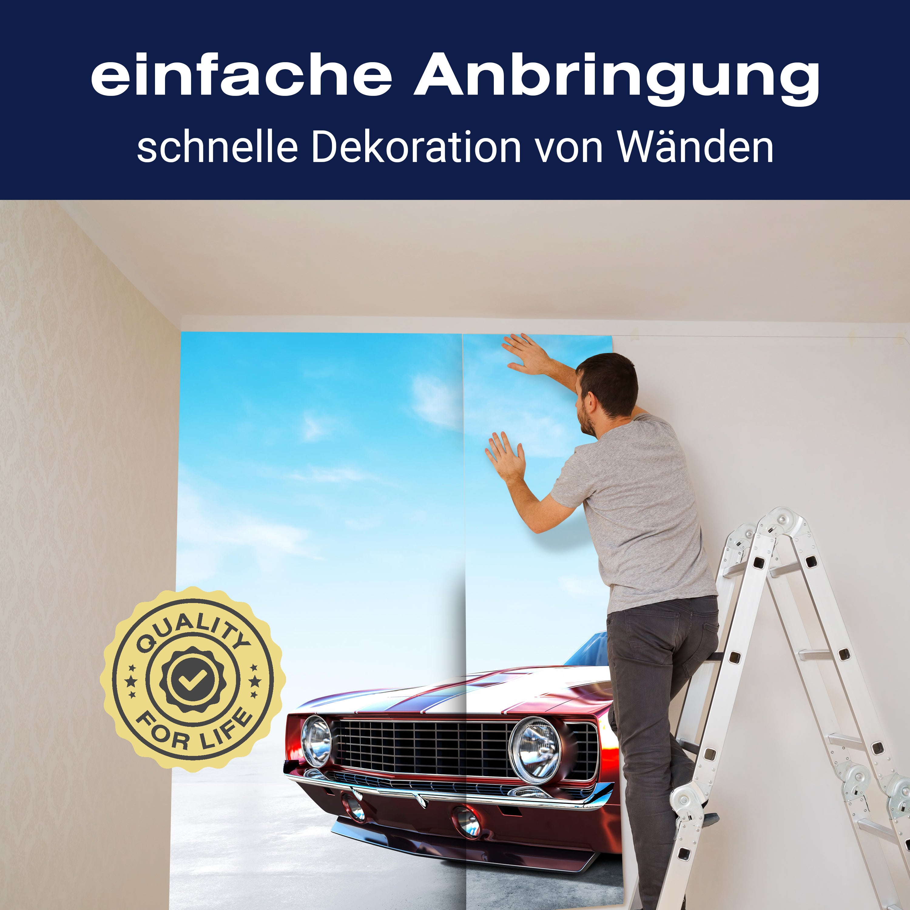 Fototapete Auto rot Himmel M6736 - Bild 3 Fototapete Auto rot Himmel M6736 - Bild 3