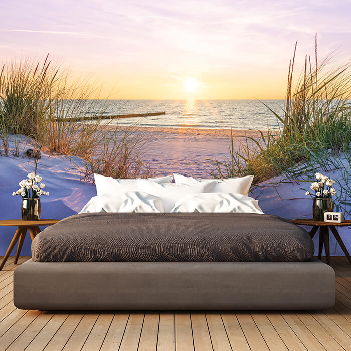 Fototapete Strandzugang Meer Sonne M6745 - Bild 1 Fototapete Strandzugang Meer Sonne M6745 - Bild 1