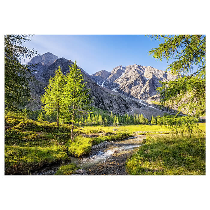 Fototapete Berge Bach Bäume Wald M6753 - Bild 2 Fototapete Berge Bach Bäume Wald M6753 - Bild 2