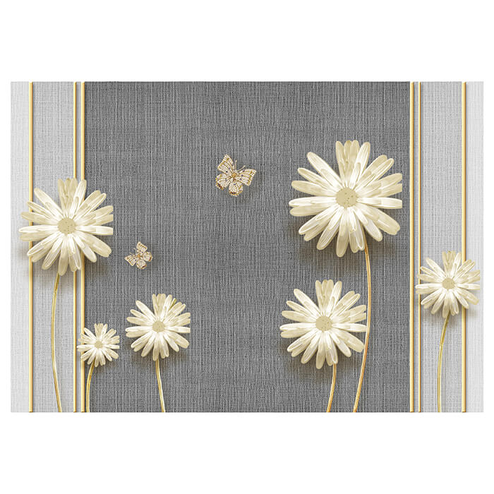 Fototapete Blumen Blüten Schmetterling M6763 - Bild 2 Fototapete Blumen Blüten Schmetterling M6763 - Bild 2