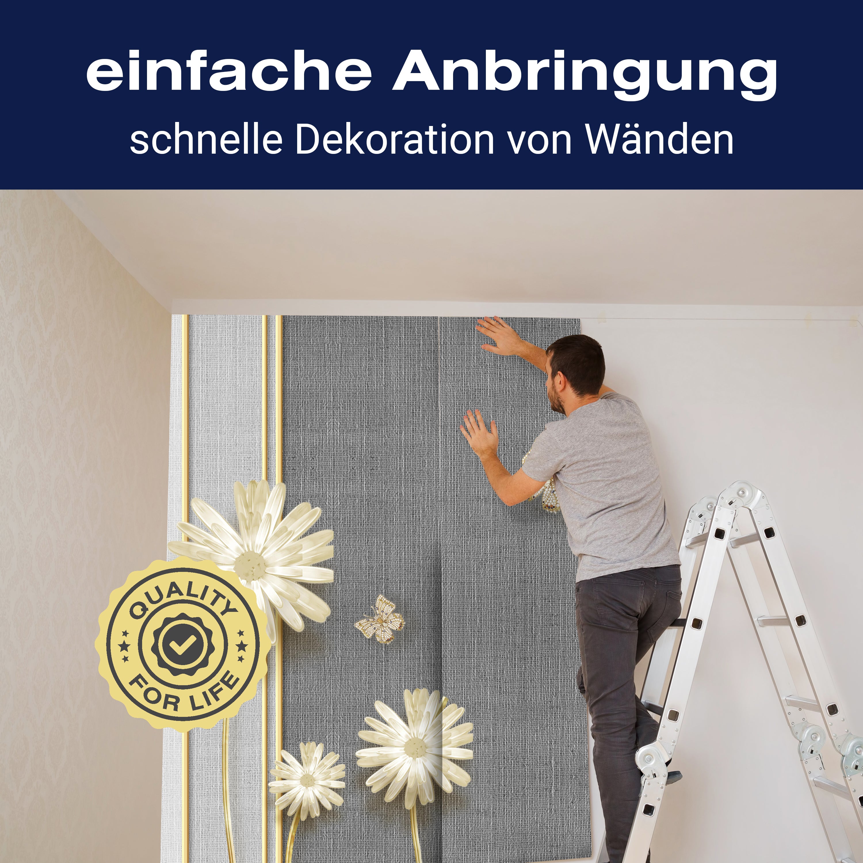 Fototapete Blumen Blüten Schmetterling M6763 - Bild 3 Fototapete Blumen Blüten Schmetterling M6763 - Bild 3