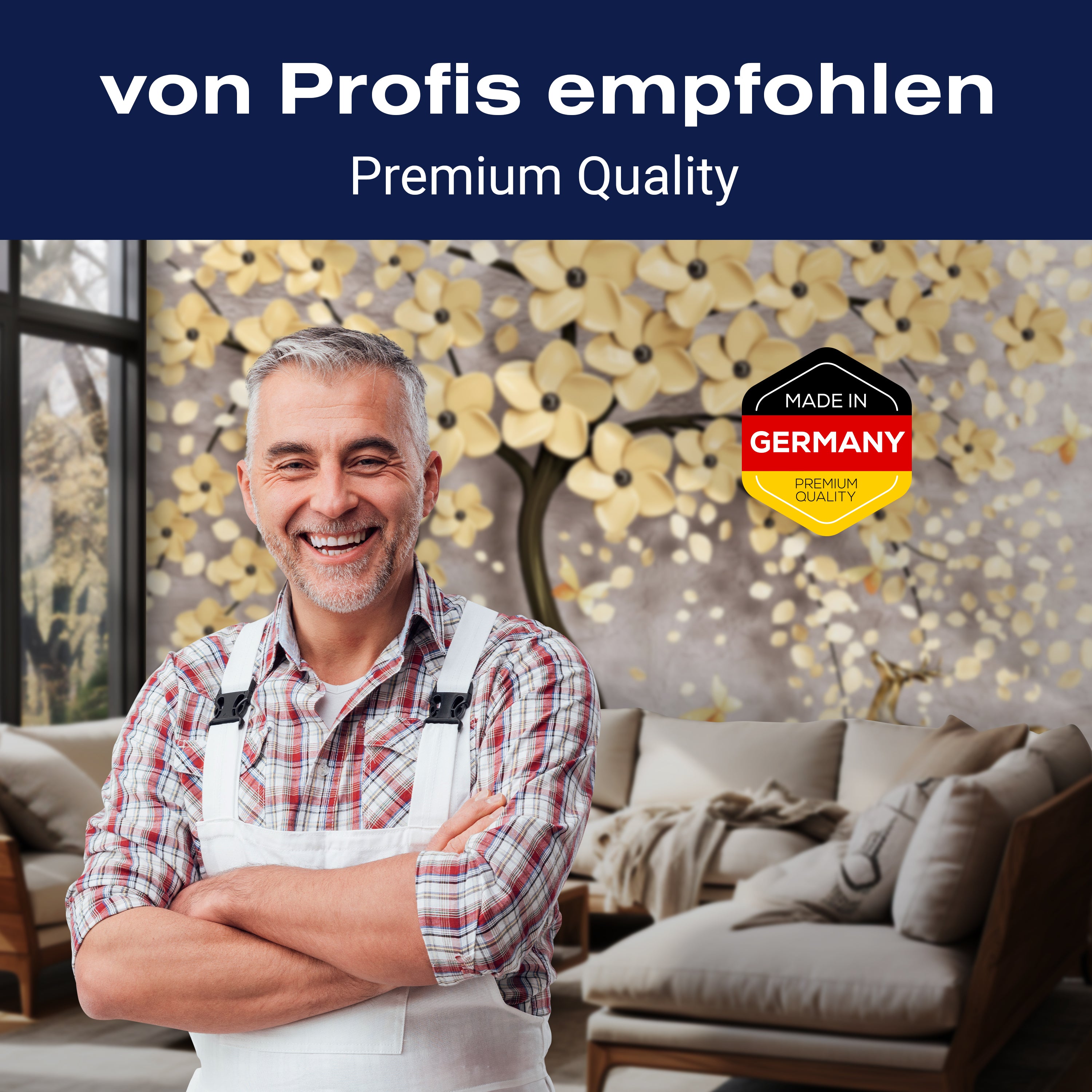 Fototapete Blütenbaum gold Reh M6788 - Bild 5 Fototapete Blütenbaum gold Reh M6788 - Bild 5