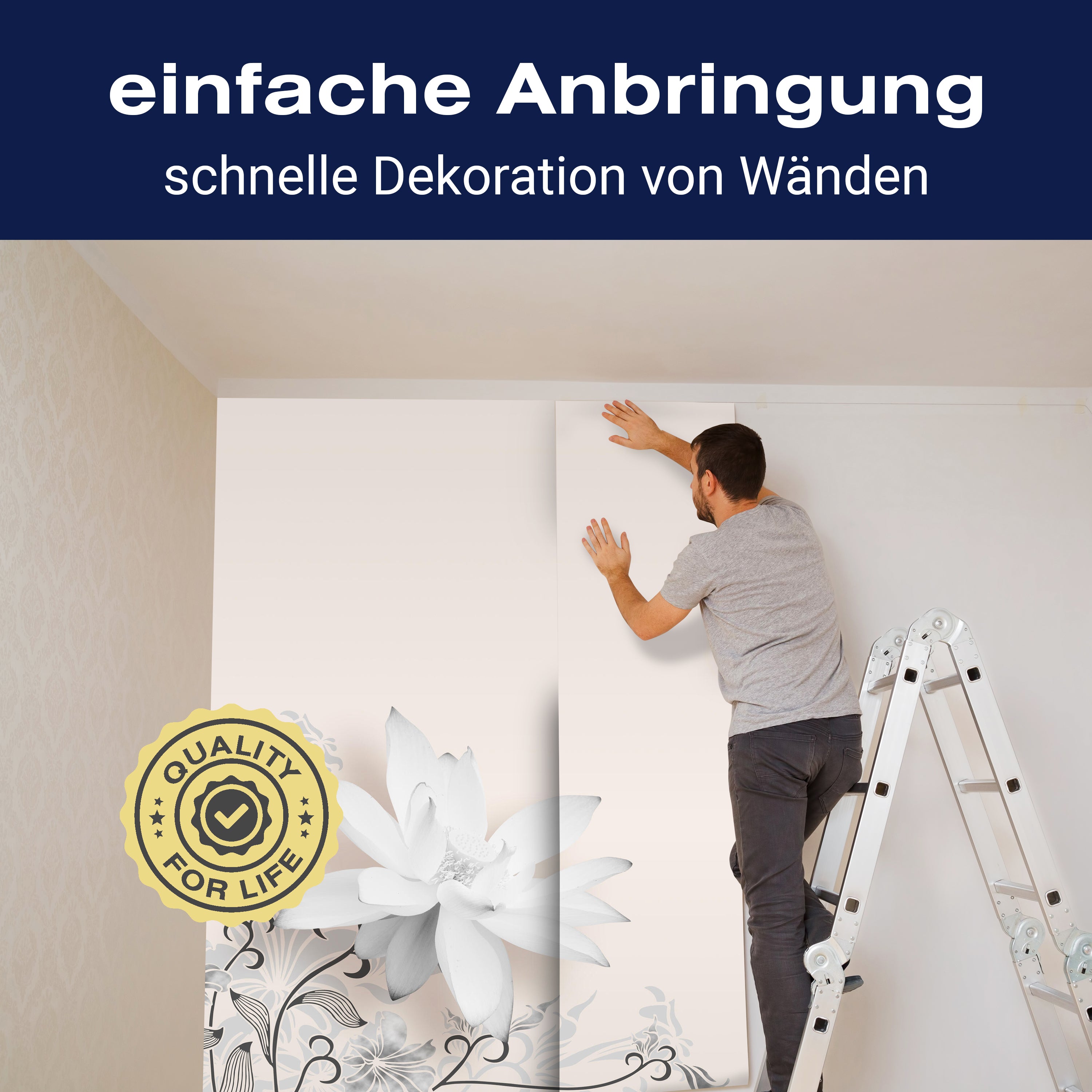 Fototapete weiße Blumen Blüten M6792 - Bild 3 Fototapete weiße Blumen Blüten M6792 - Bild 3