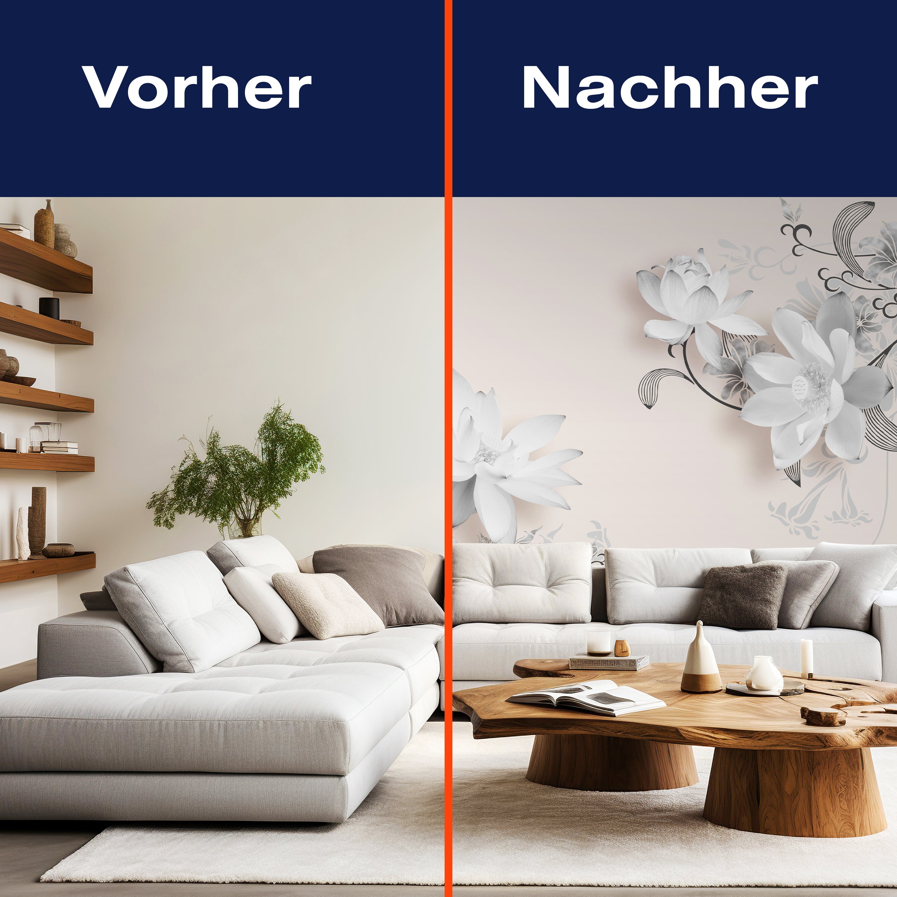 Fototapete weiße Blumen Blüten M6792 - Bild 9 Fototapete weiße Blumen Blüten M6792 - Bild 9