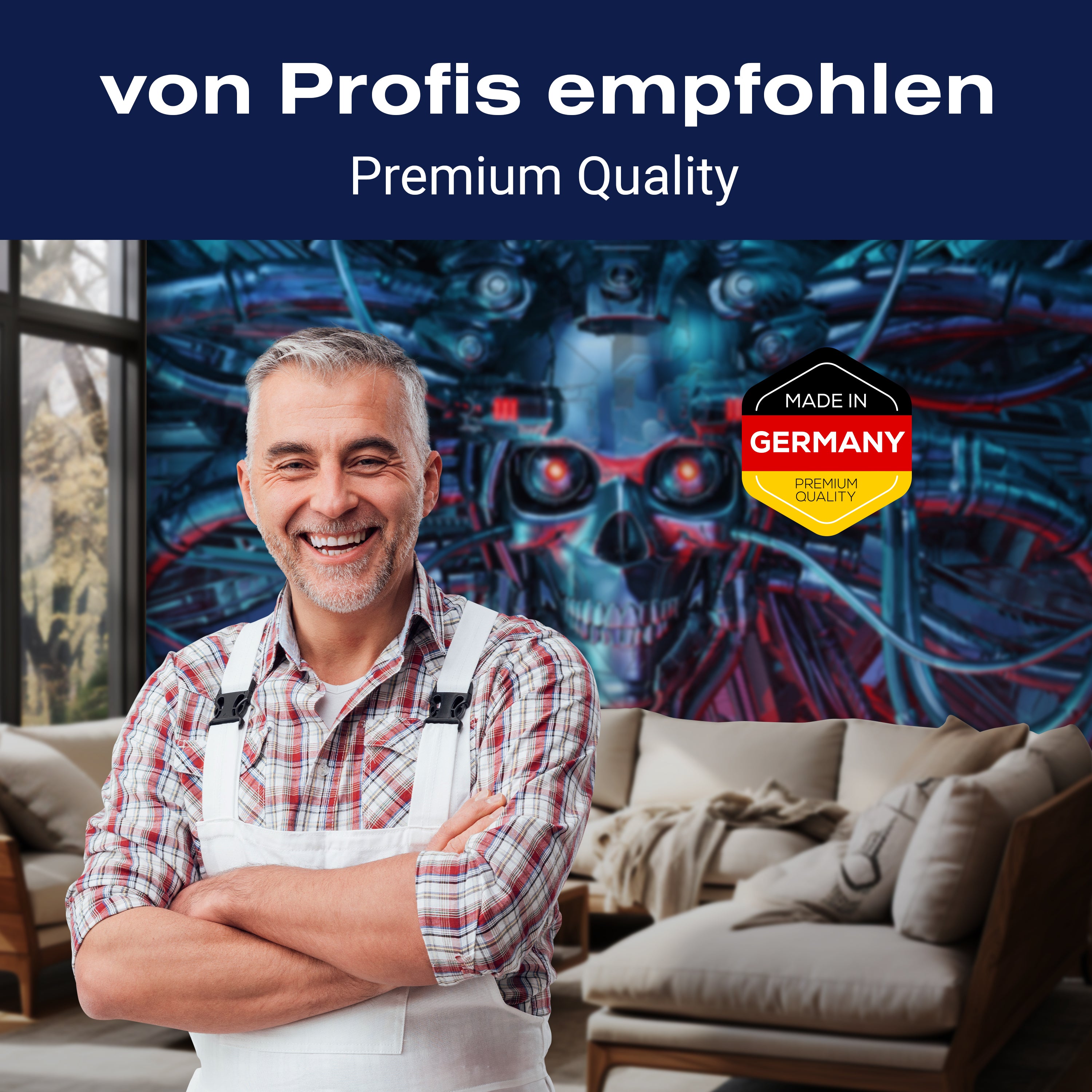 Fototapete Totenkopf blau rot M6801 - Bild 5 Fototapete Totenkopf blau rot M6801 - Bild 5