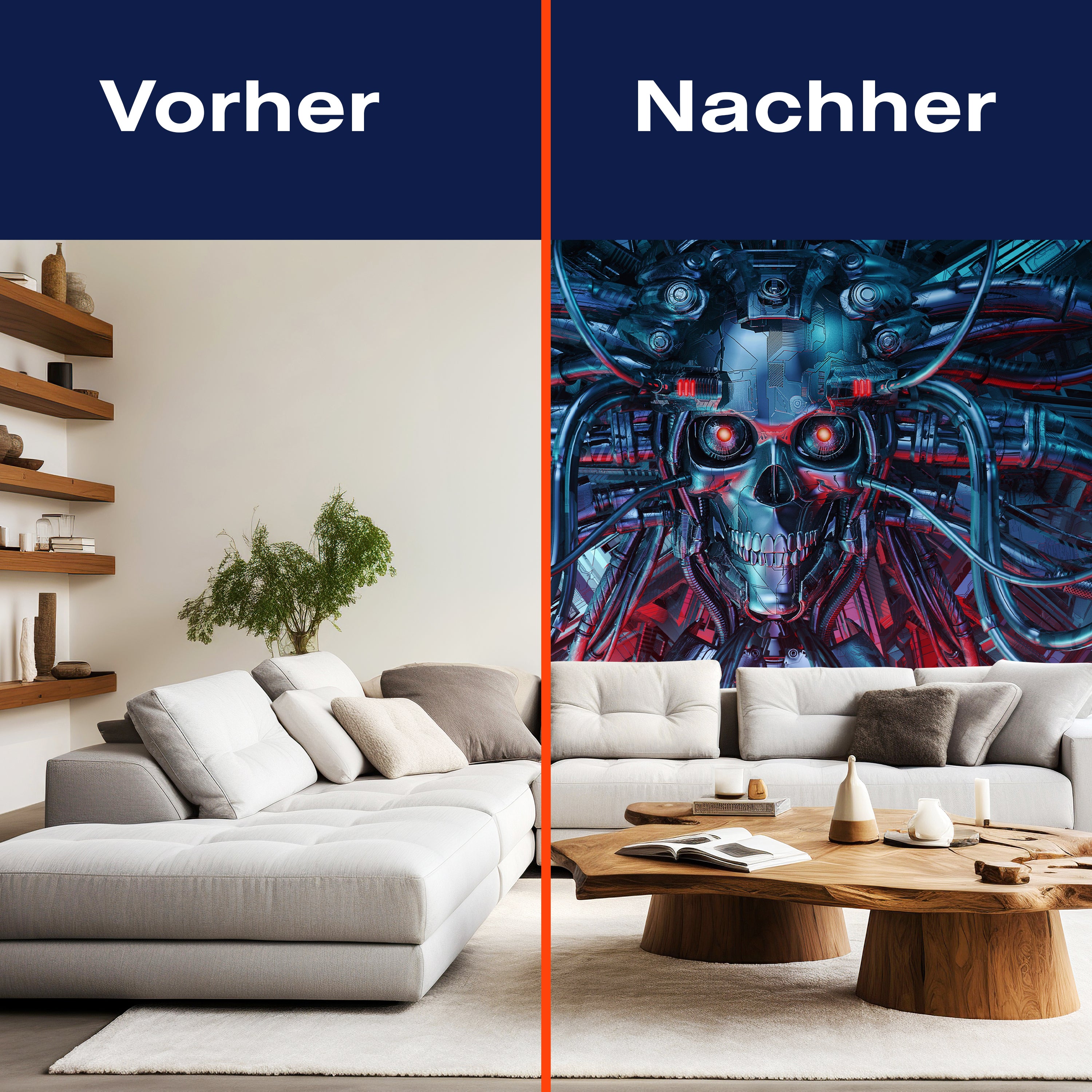 Fototapete Totenkopf blau rot M6801 - Bild 9 Fototapete Totenkopf blau rot M6801 - Bild 9