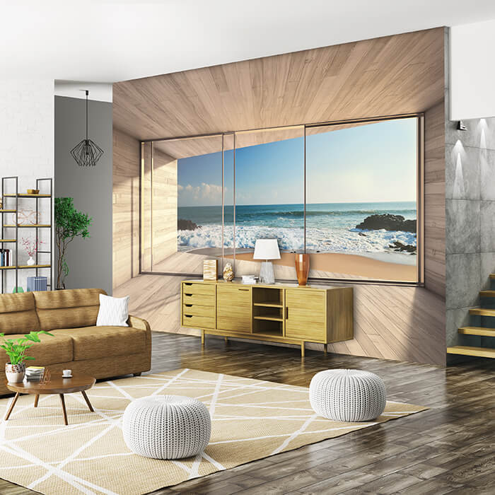 Fototapete Raum Tür Strand Fenster M6806 - Bild 1 Fototapete Raum Tür Strand Fenster M6806 - Bild 1