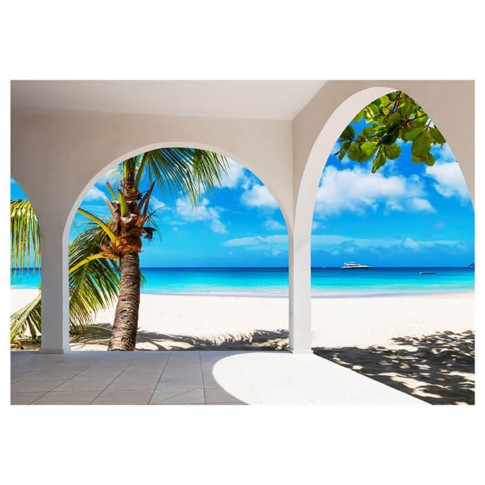 Fototapete Strand Palmen Terrasse M6811 - Bild 2 Fototapete Strand Palmen Terrasse M6811 - Bild 2