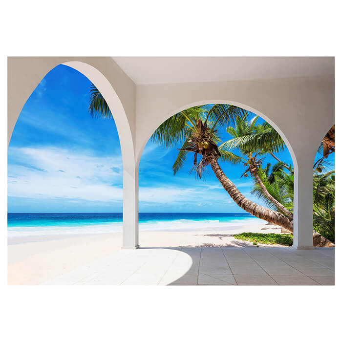 Fototapete Ausblick Meer Strand Palmen M6812 - Bild 2 Fototapete Ausblick Meer Strand Palmen M6812 - Bild 2