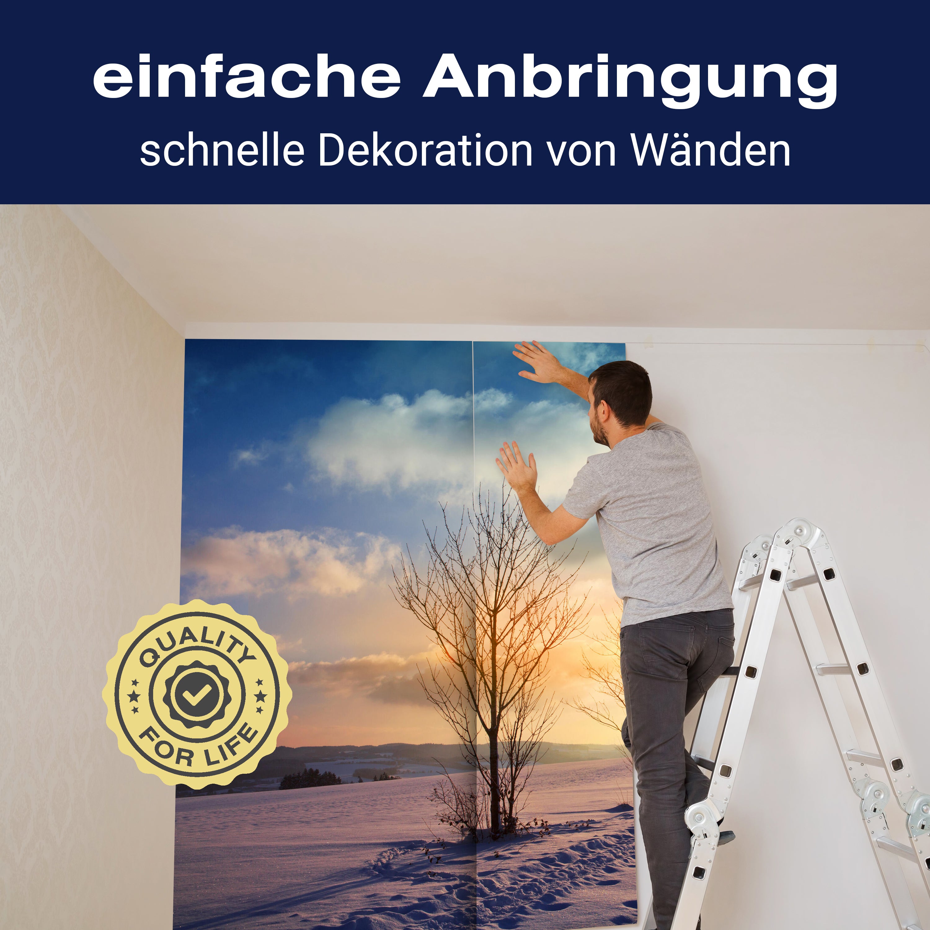 Fototapete Schnee Zaun Bäume Sonne M6813 - Bild 3 Fototapete Schnee Zaun Bäume Sonne M6813 - Bild 3